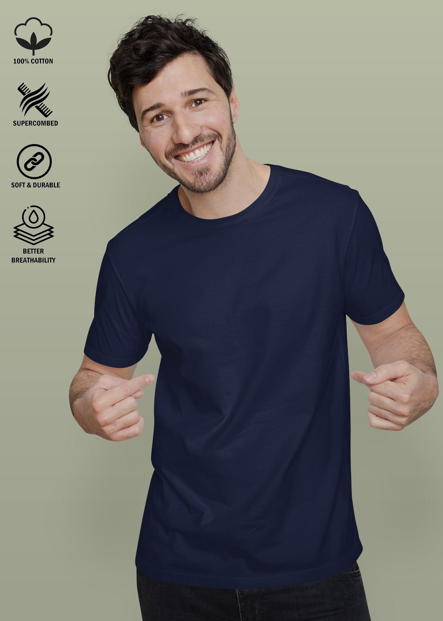Pick Any 4 - Plain Half Sleeve T-Shirts Combo