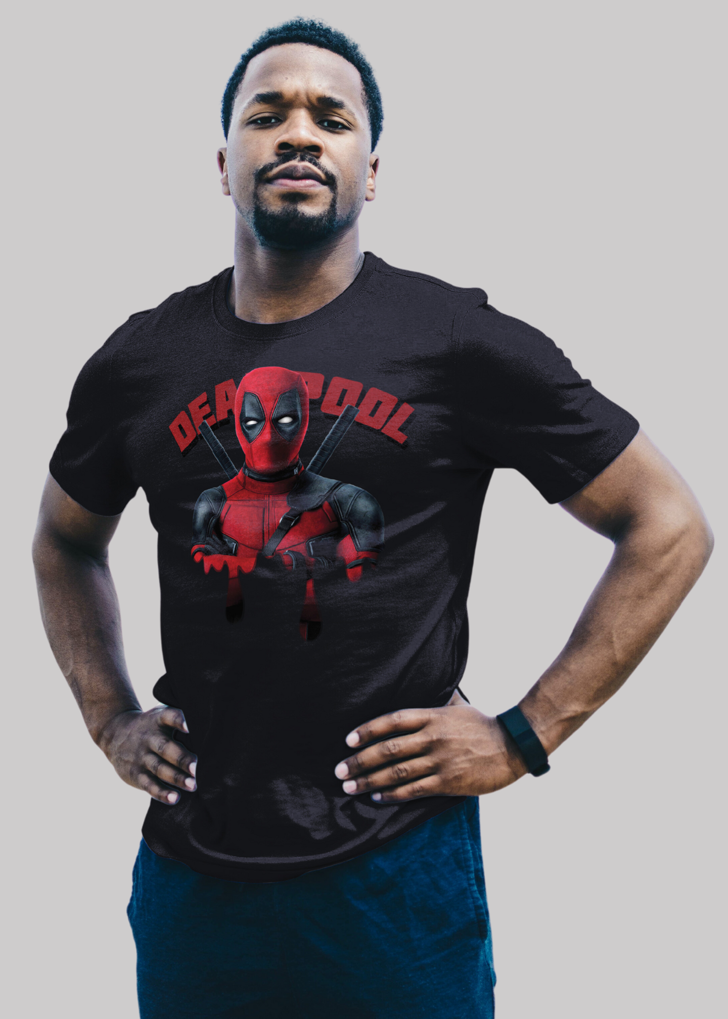 Deadpool Printed Half Sleeve Premium Cotton T-shirt For Men