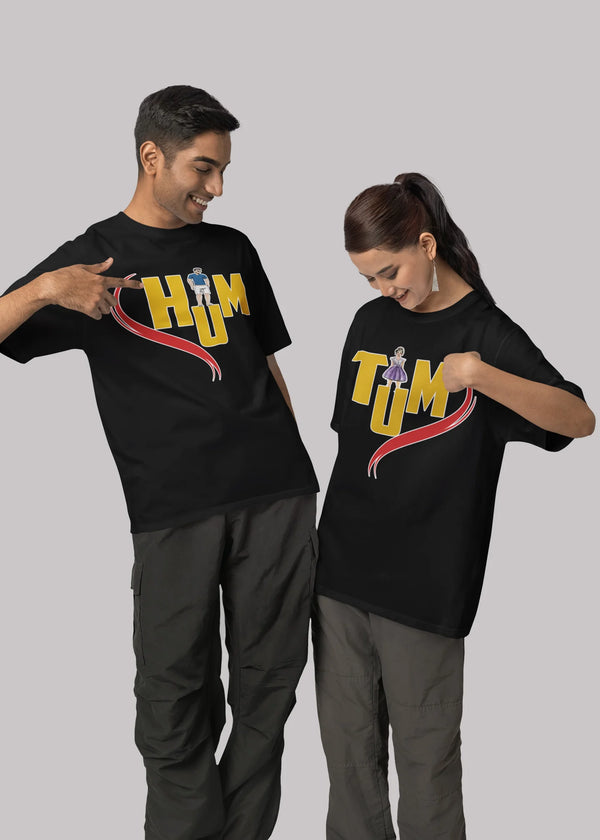 Hum Tum Printed Couple T-shirt