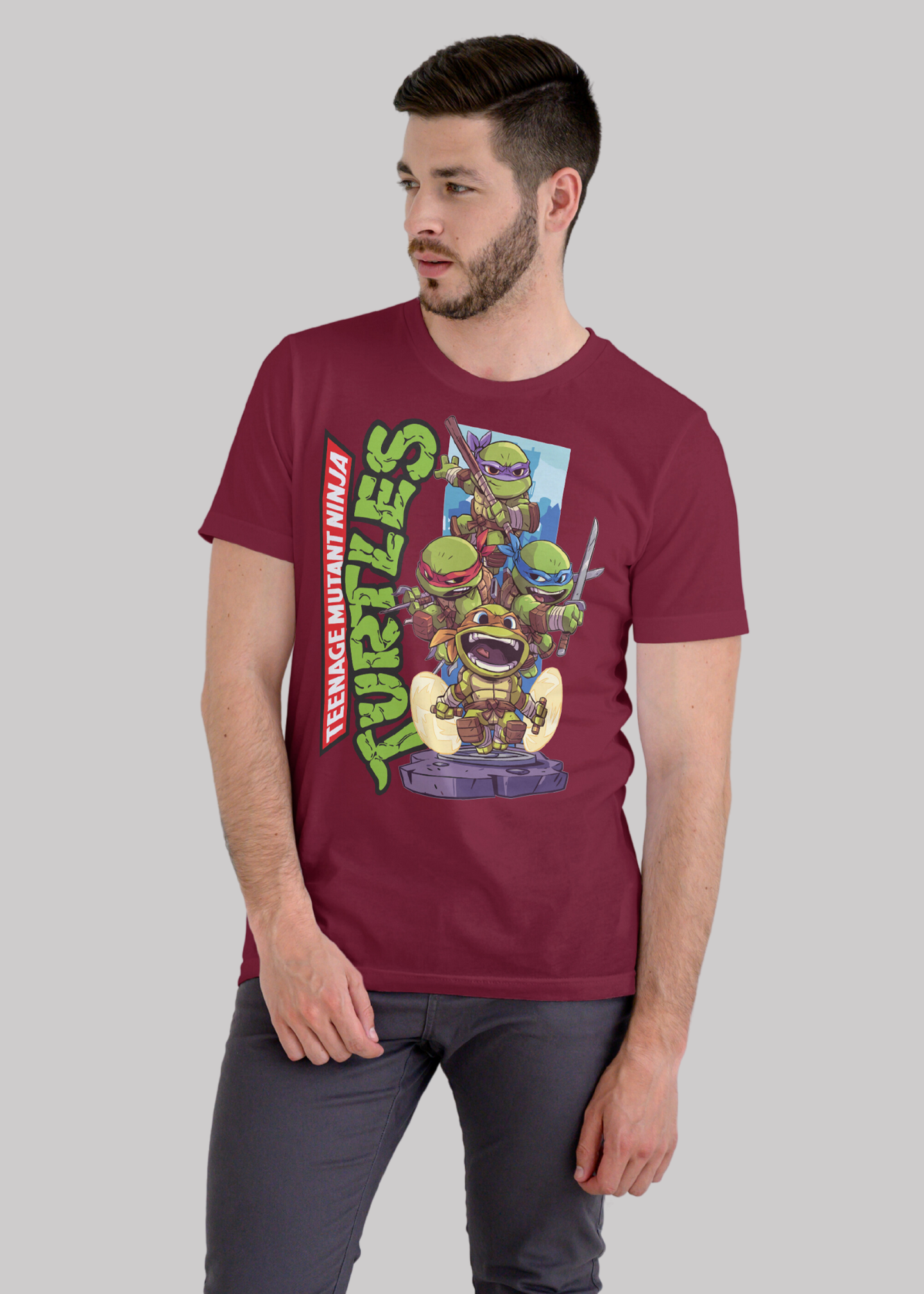Ninja Turtle Printed Half Sleeve Premium Cotton T-shirt For Men
