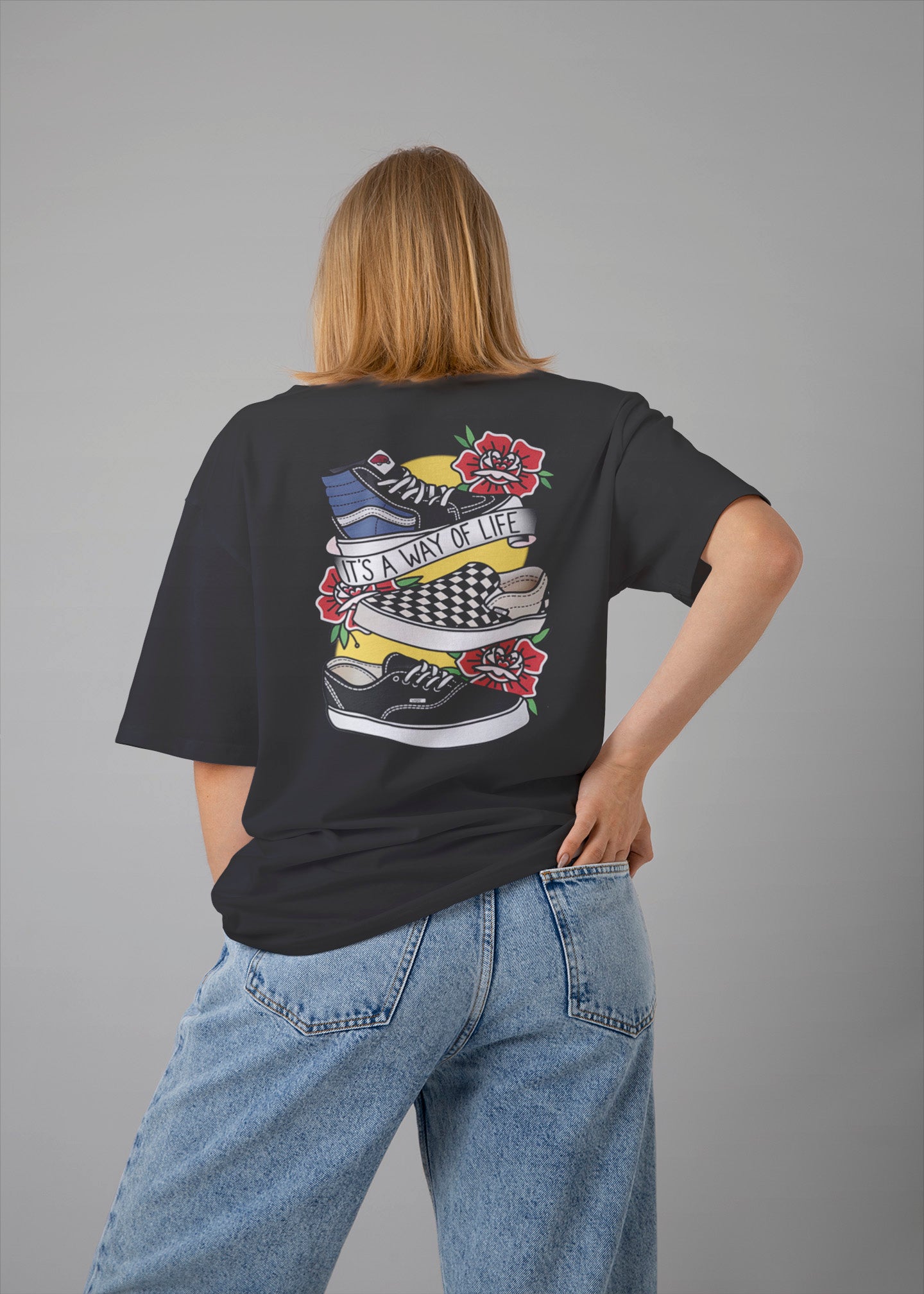 It's Way of Life Graphic Printed Oversized T-shirt