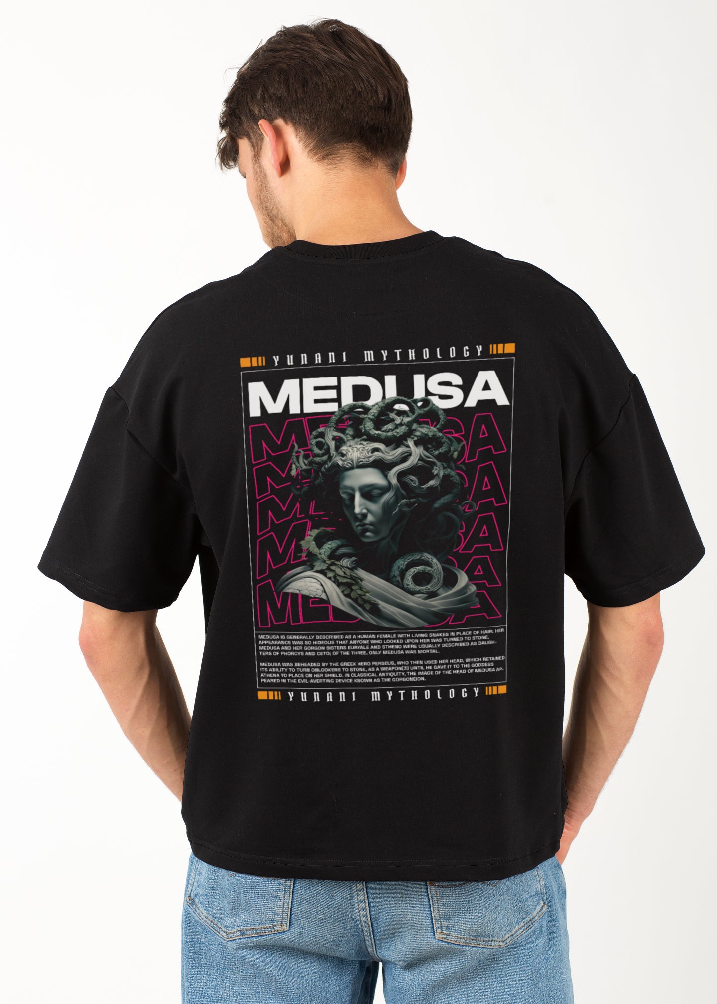 Medusa Graphic Printed Oversized T-shirt