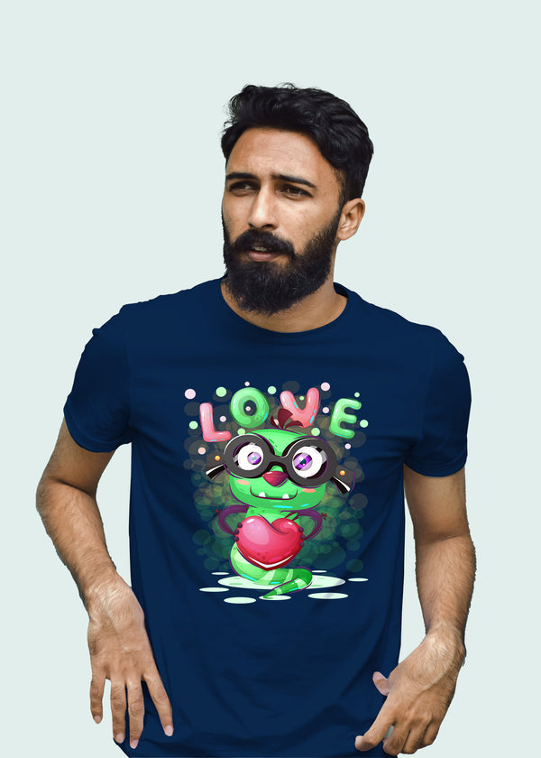 Love Printed Half Sleeve Premium Cotton T-shirt For Men