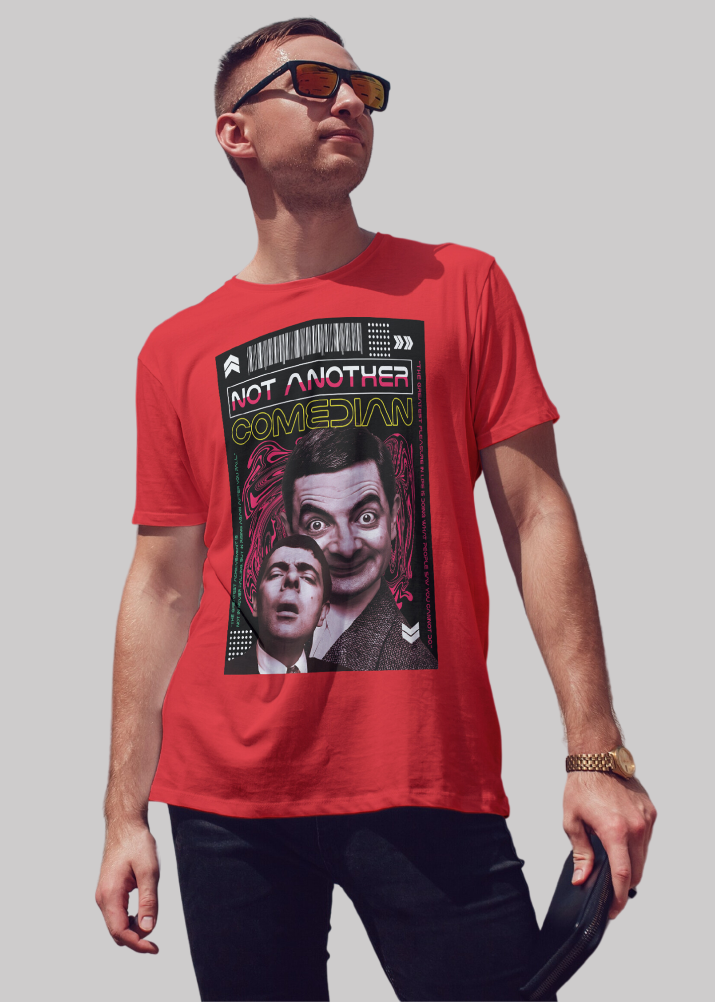 Mister Bean Printed Half Sleeve Premium Cotton T-shirt For Men