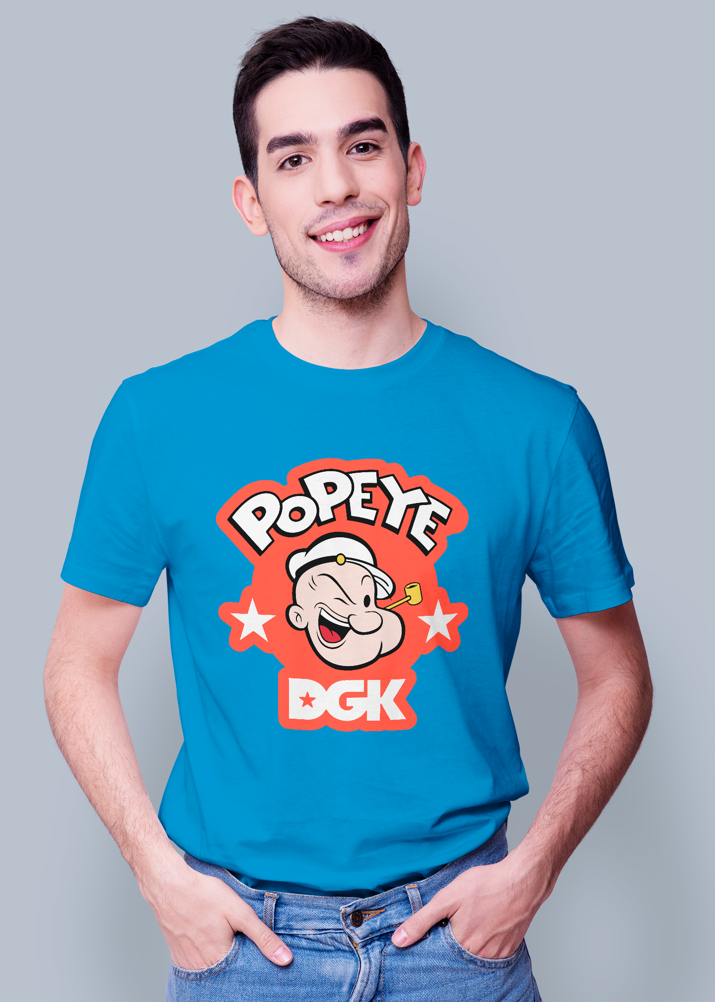 Popeye Printed Half Sleeve Premium Cotton T-shirt For Men