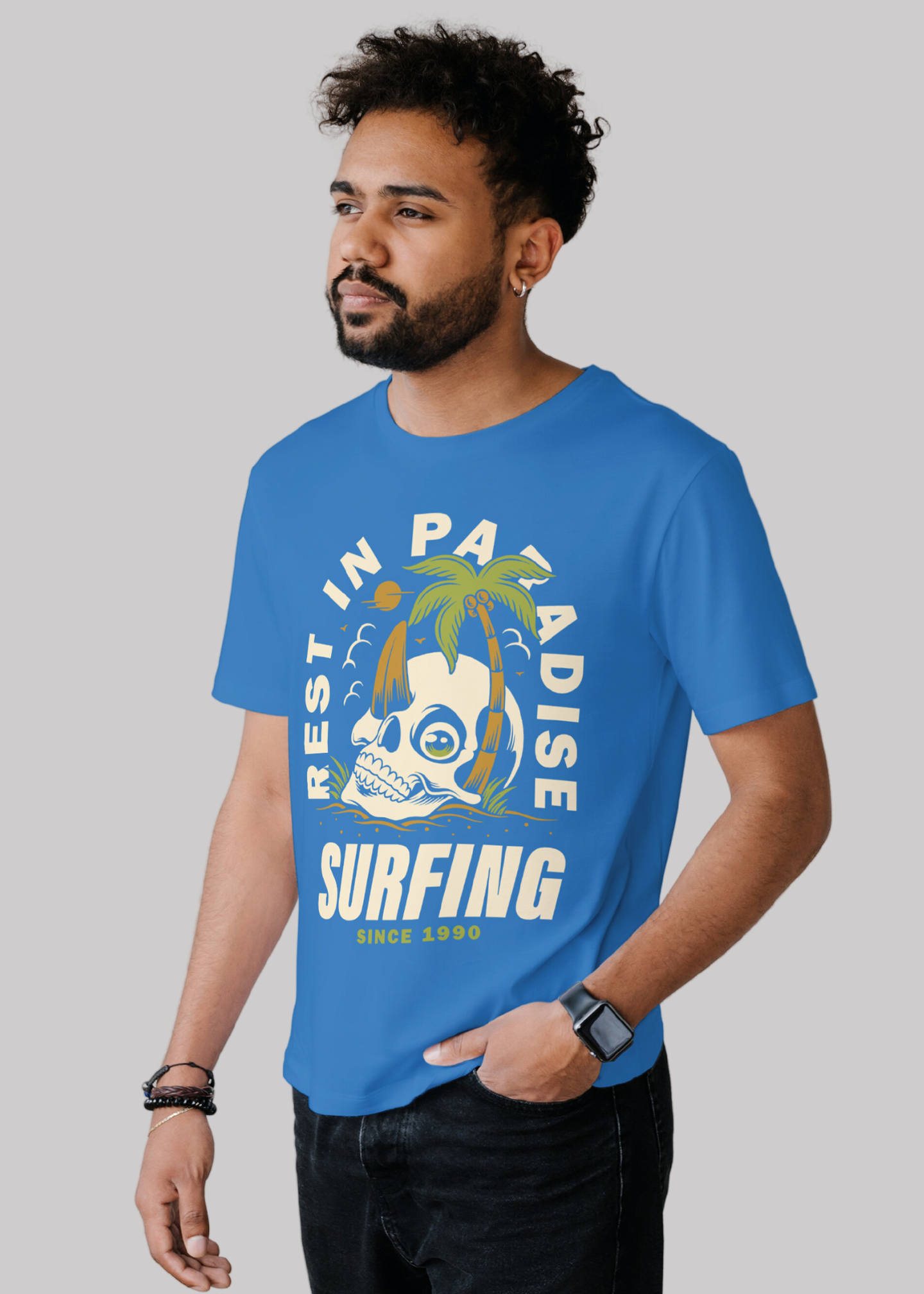 Rest in paradise Printed Half Sleeve Premium Cotton T-shirt For Men