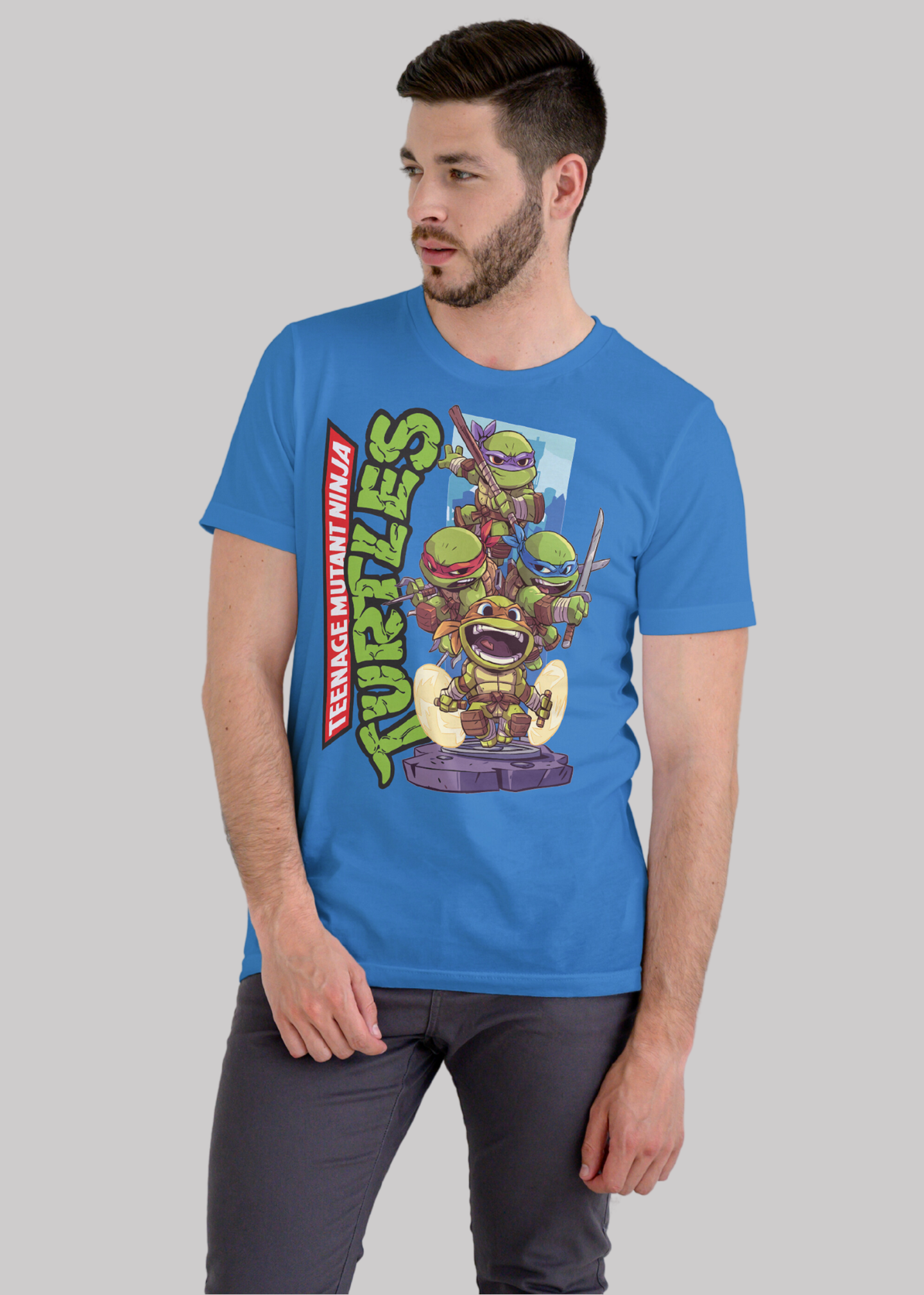 Ninja Turtle Printed Half Sleeve Premium Cotton T-shirt For Men