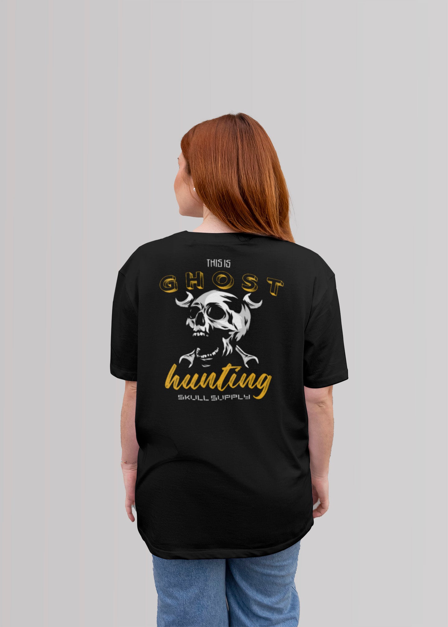 This Is ghost hunting Over Graphic Printed Oversized T-shirt