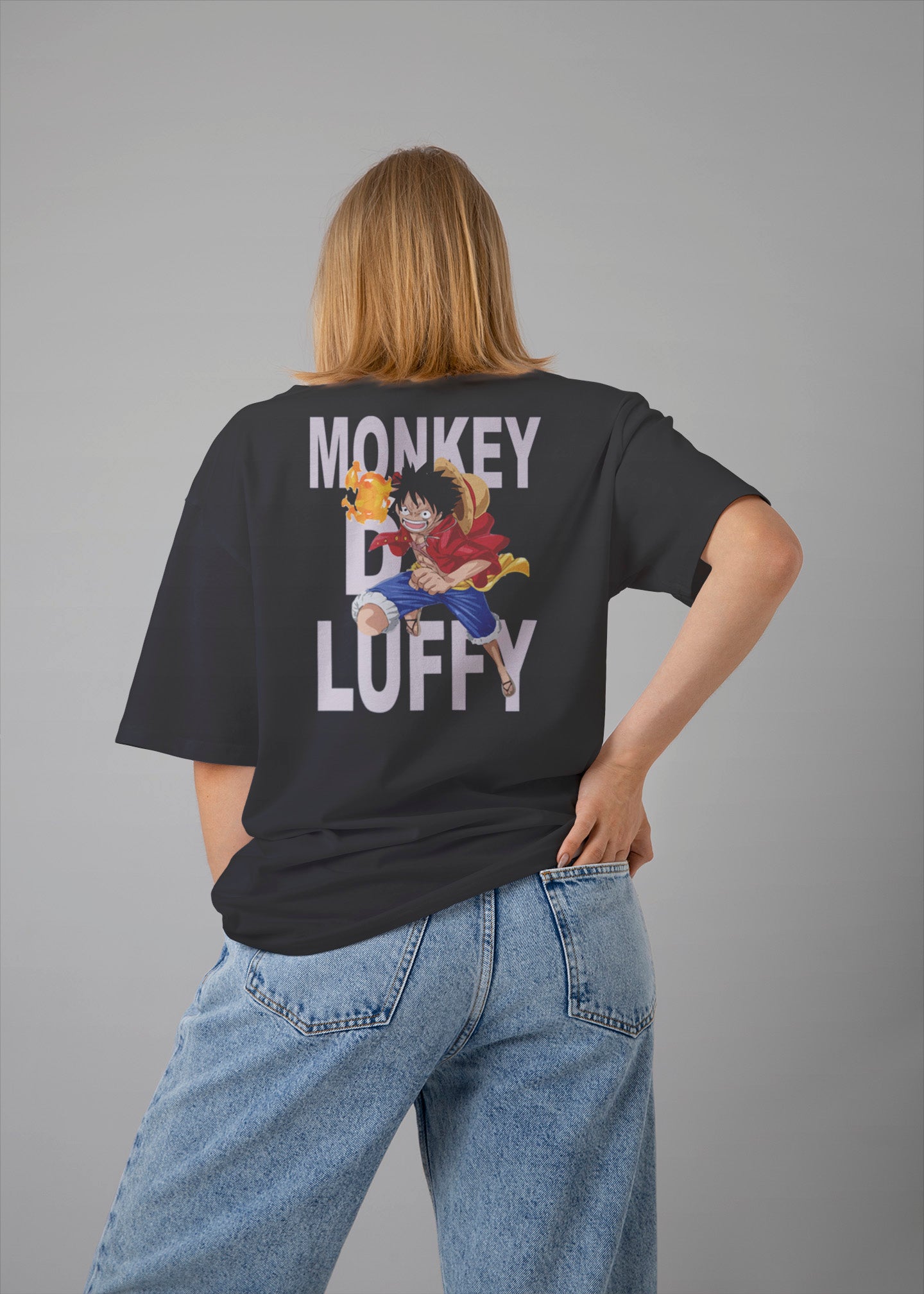 Monkey D Luffy Graphic Printed Oversized T-shirt