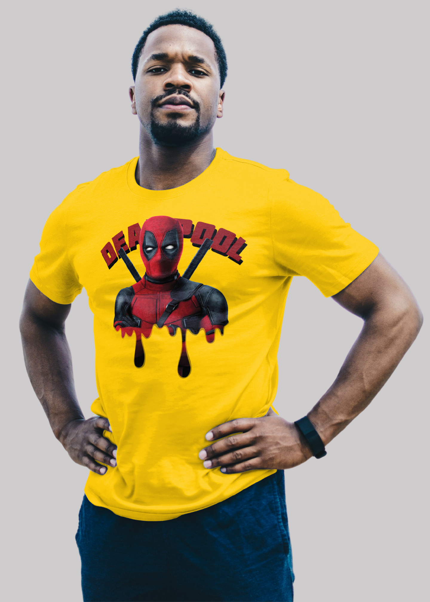 Deadpool Printed Half Sleeve Premium Cotton T-shirt For Men