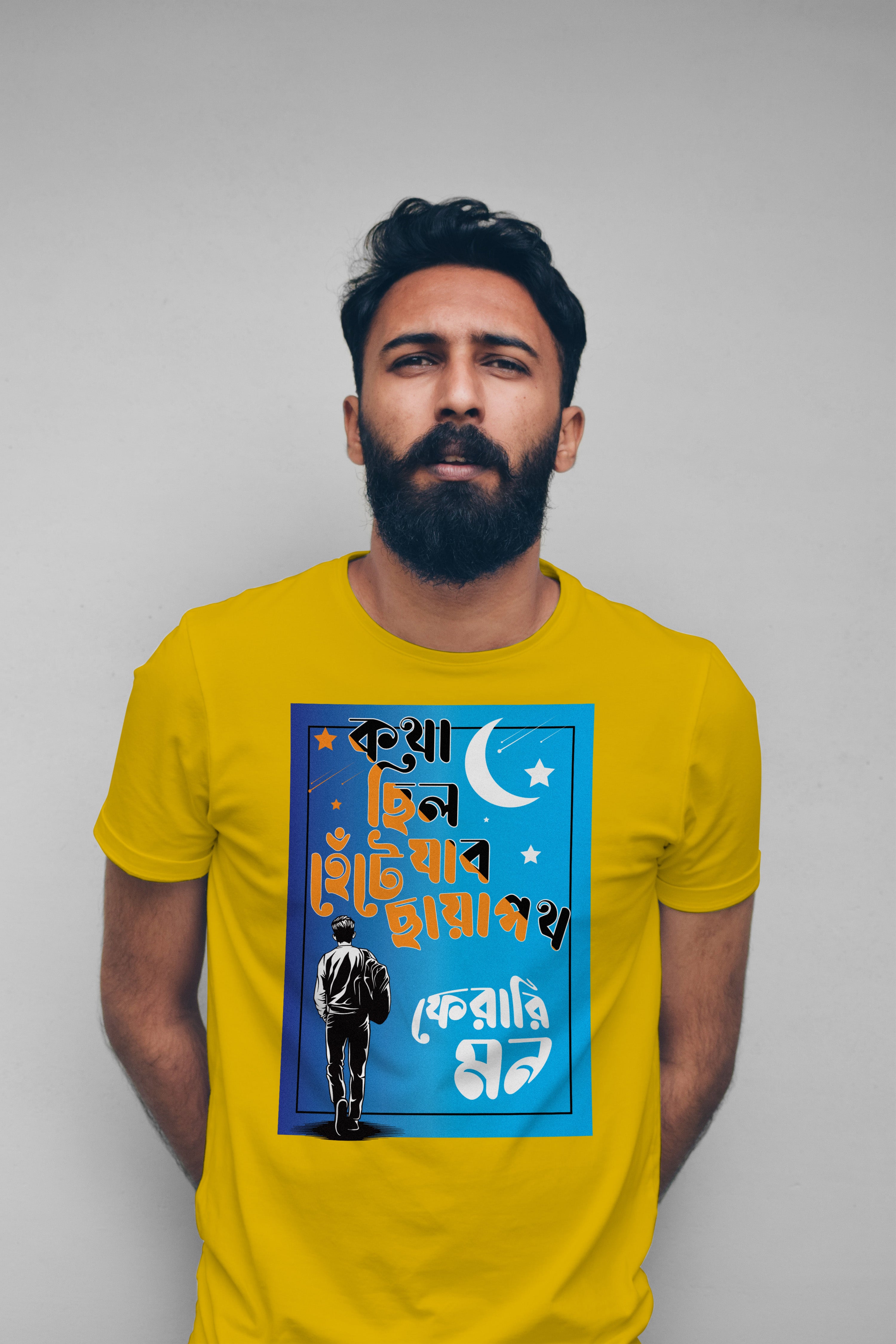 Fereri mon bengali Printed Half Sleeve Premium Cotton T-shirt For Men