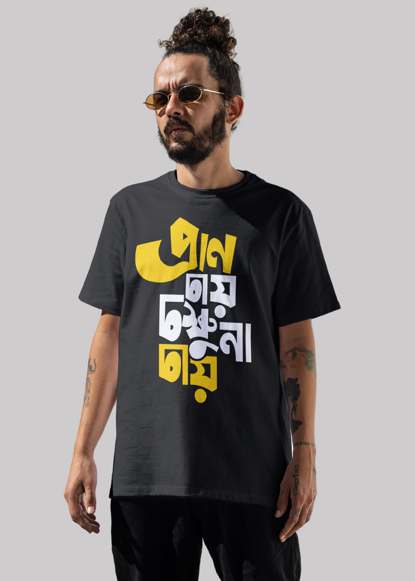 Pran chay typography  Printed Half Sleeve Premium Cotton T-shirt For Men