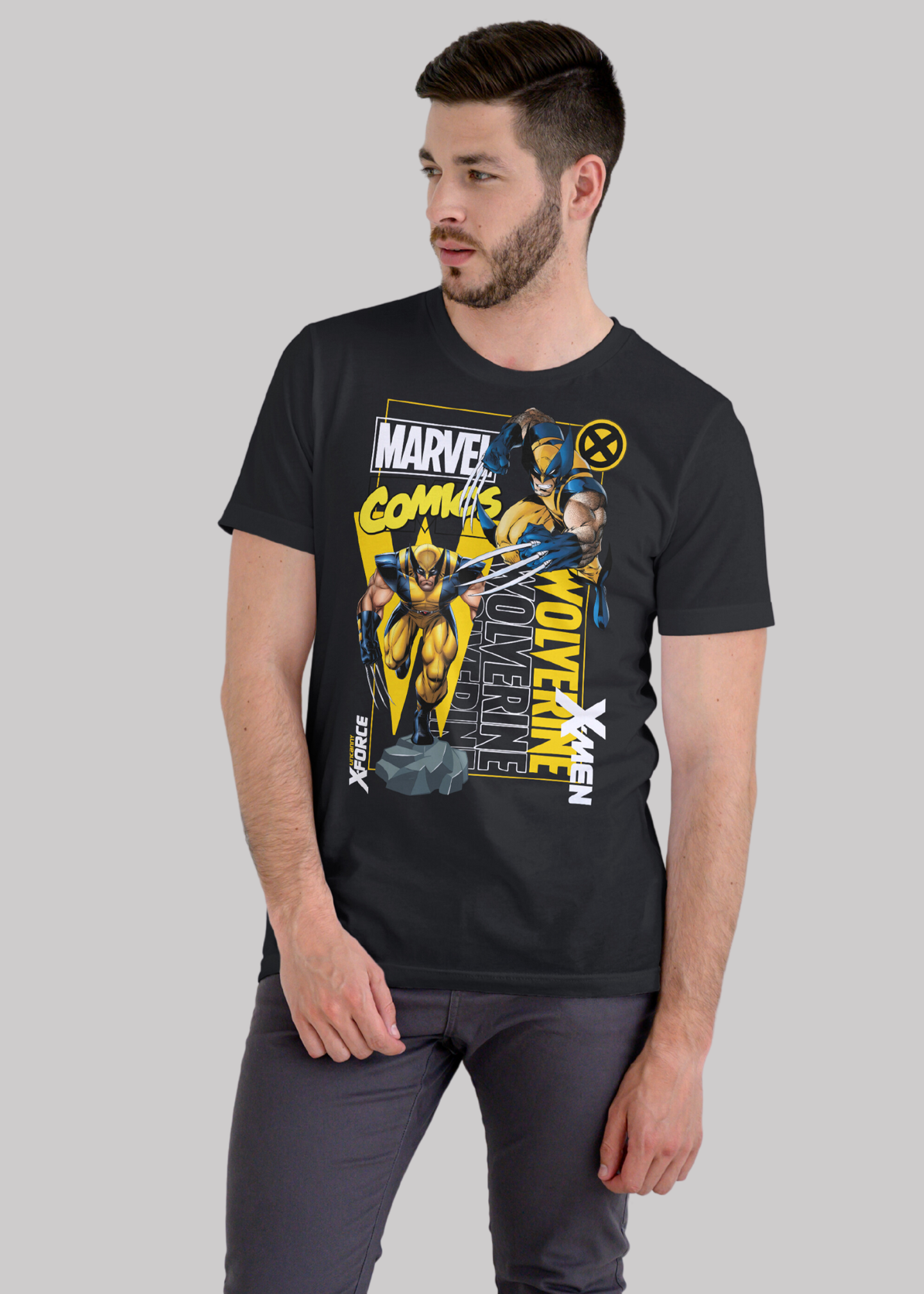 Wolverine Printed Half Sleeve Premium Cotton T-shirt For Men