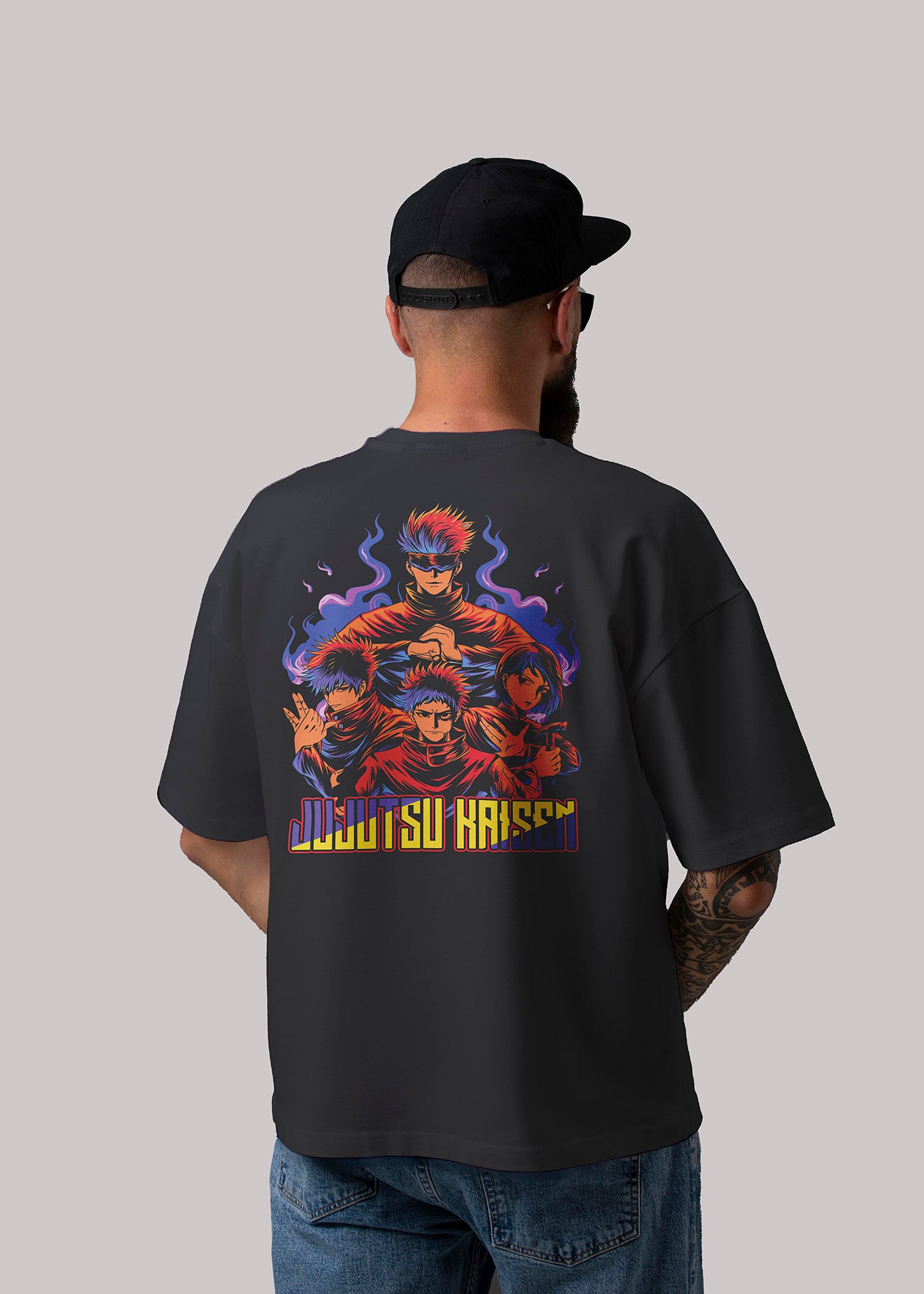 Jujutsu Kaisen Graphic Printed Oversized T-shirt