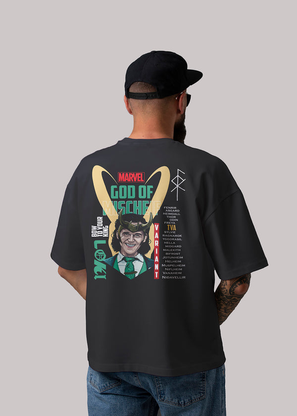 Loki Graphic Printed Oversized T-shirt