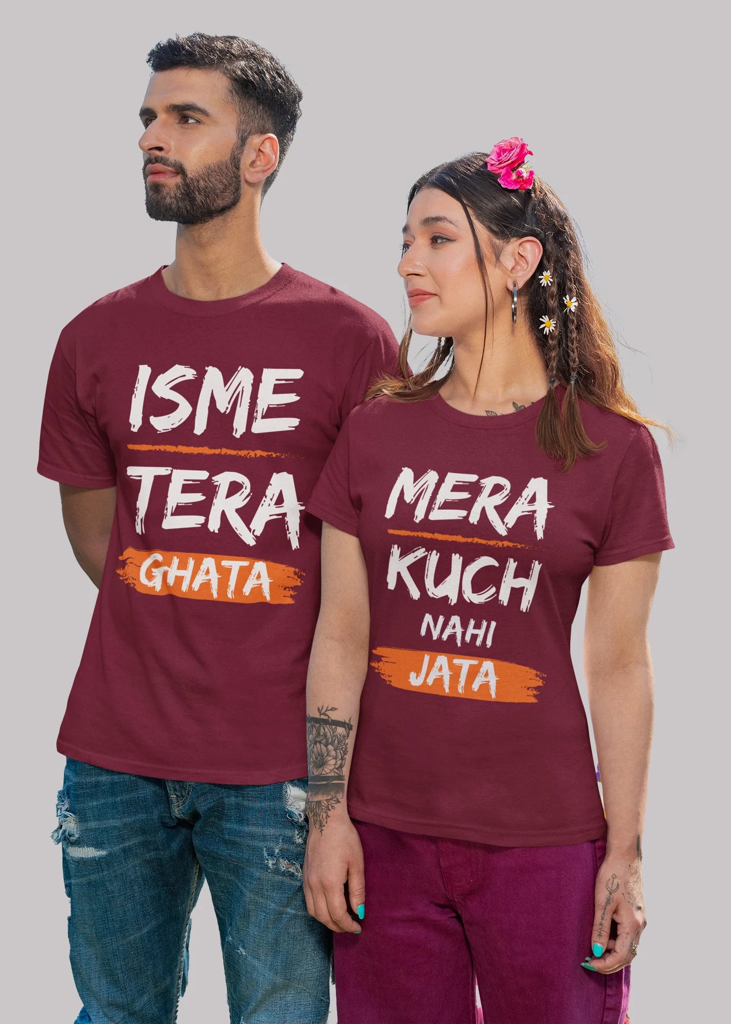 Tera Ghata Printed Couple T-shirt