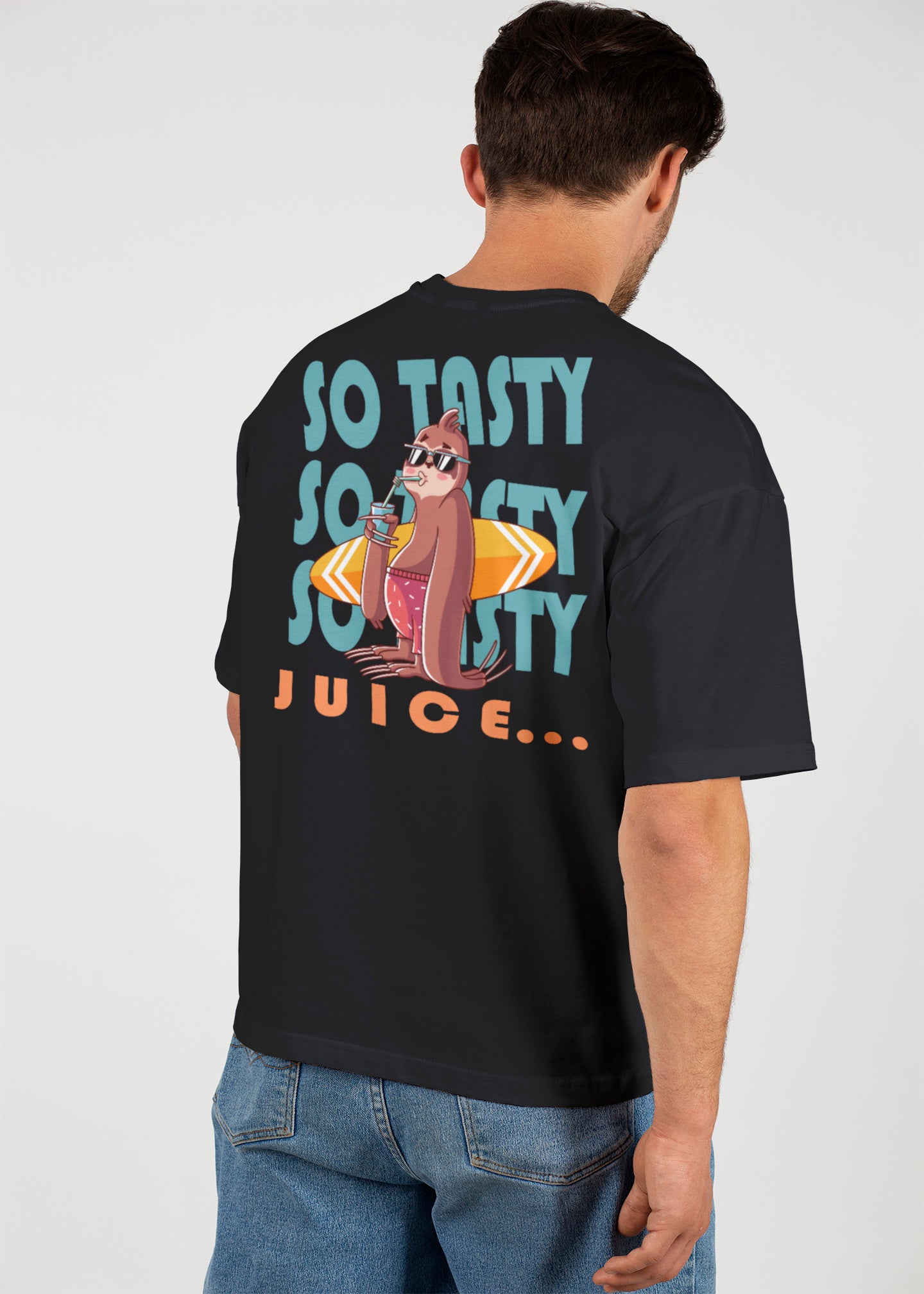So testy Juice Graphic Printed Oversized T-shirt