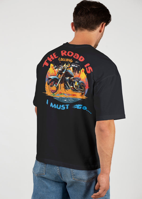 The road is calling, I must go Graphic Printed Oversized T-shirt