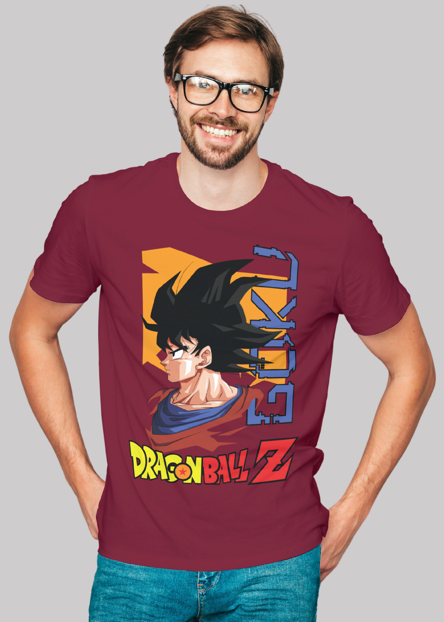 Goku Printed Half Sleeve Premium Cotton T-shirt For Men