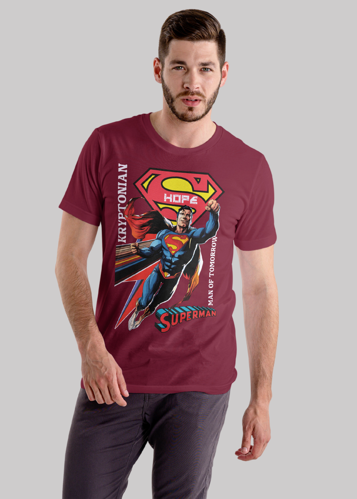 Superman man of tomorrow Printed Half Sleeve Premium Cotton T-shirt For Men