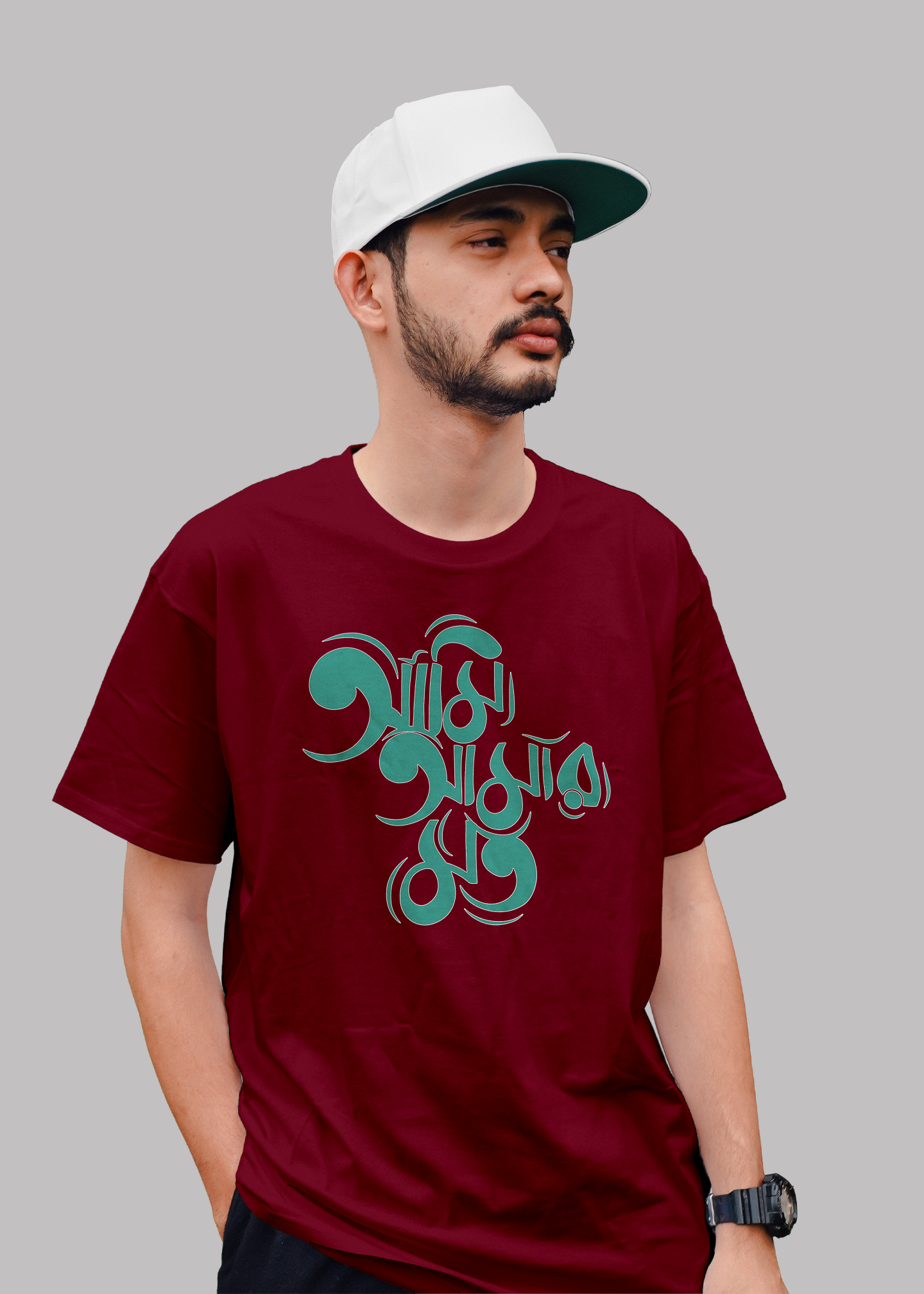 Ami amar moto bengali Printed Half Sleeve Premium Cotton T-shirt For Men