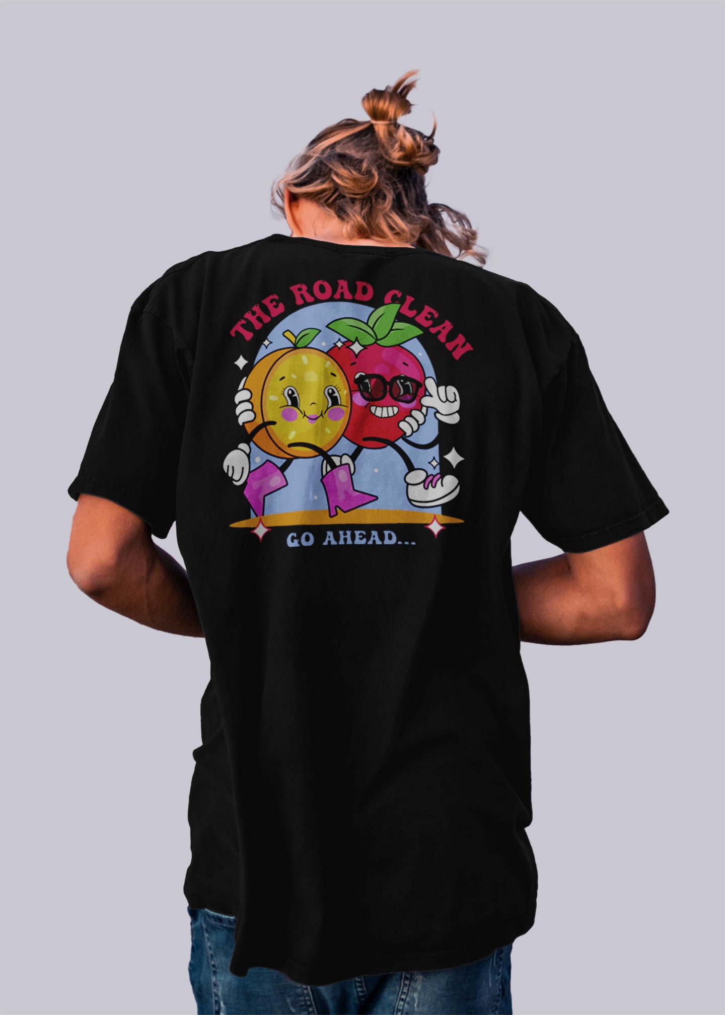 The Road is Clean Go Ahead Graphic Printed Oversized T-shirt