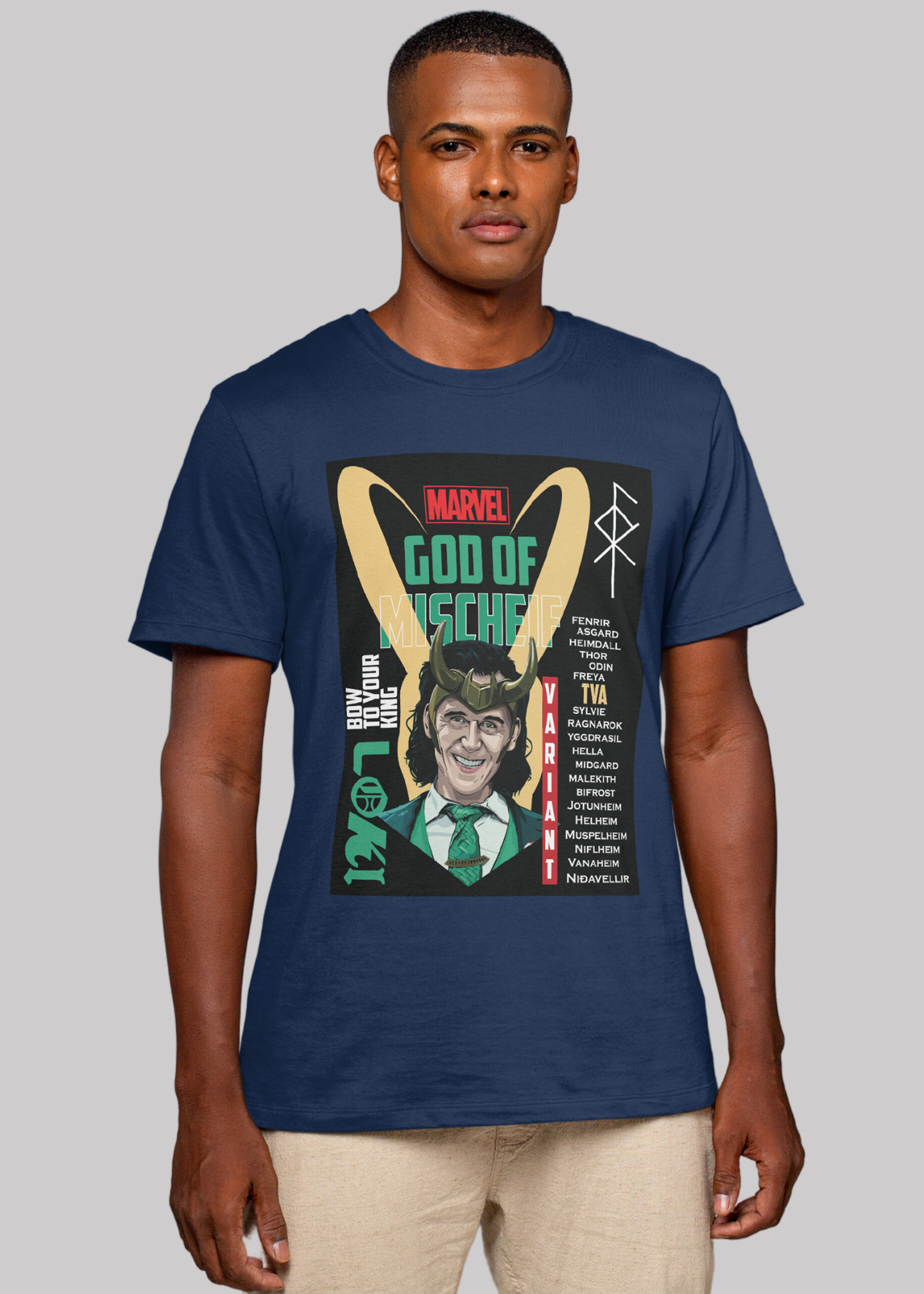 Loki Printed Half Sleeve Premium Cotton T-shirt For Men