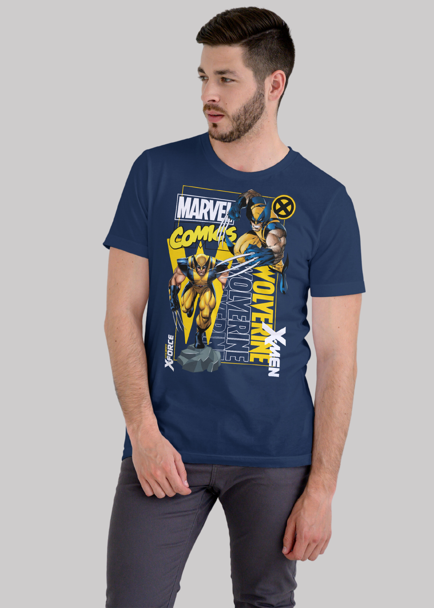 Wolverine Printed Half Sleeve Premium Cotton T-shirt For Men