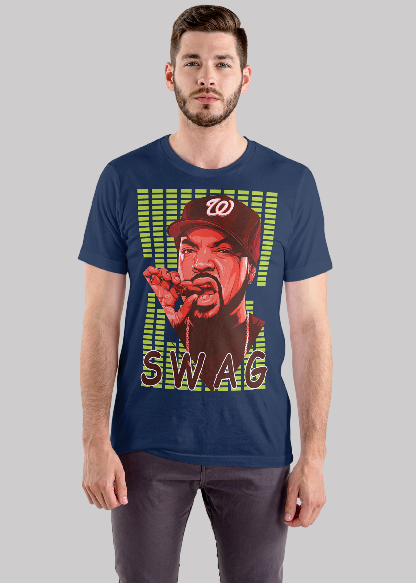 Swag Printed Half Sleeve Premium Cotton T-shirt For Men