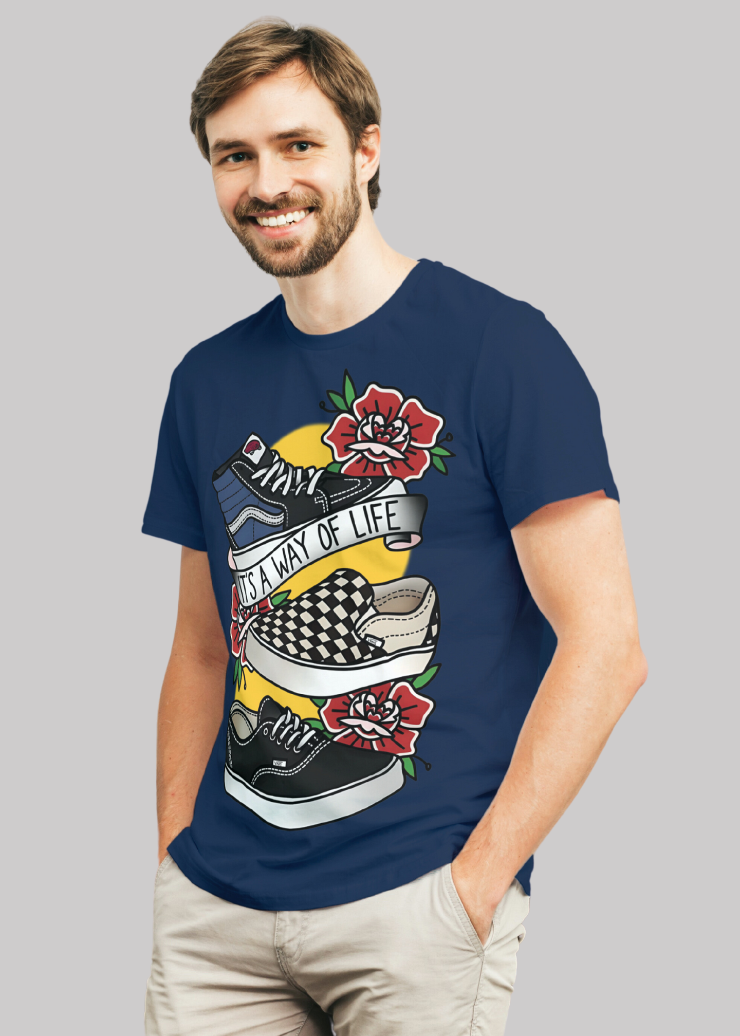 Its way of life Printed Half Sleeve Premium Cotton T-shirt For Men