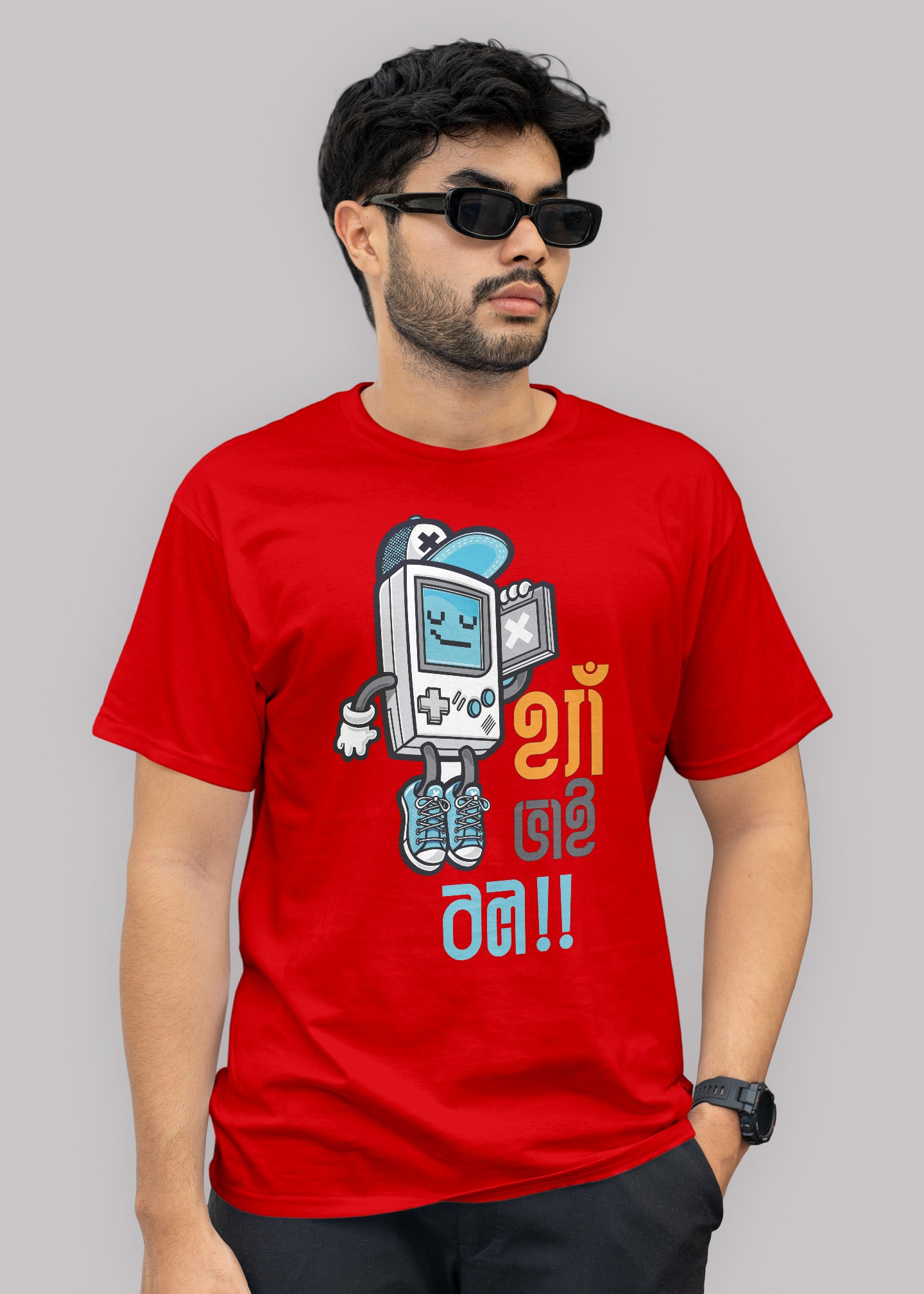 Haa vai bol bengali Printed Half Sleeve Premium Cotton T-shirt For Men