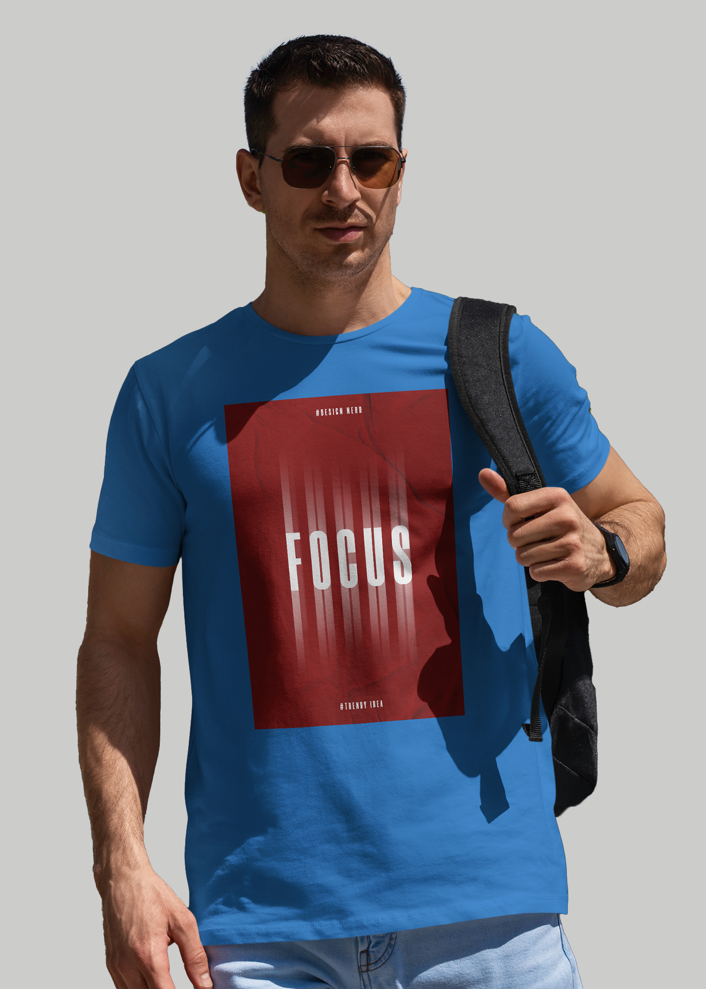 Focus Printed Half Sleeve Premium Cotton T-shirt For Men