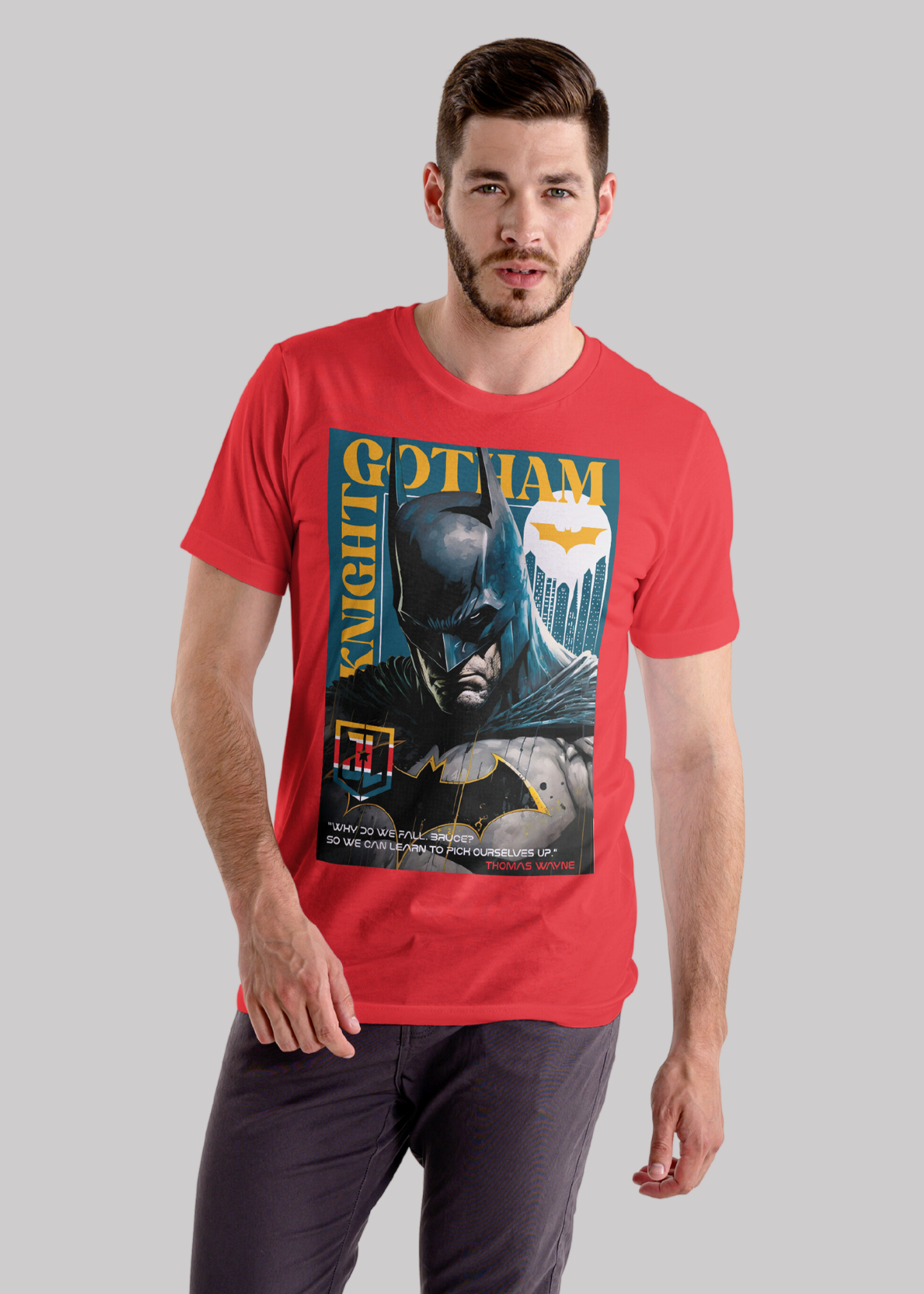 Batman Printed Half Sleeve Premium Cotton T-shirt For Men