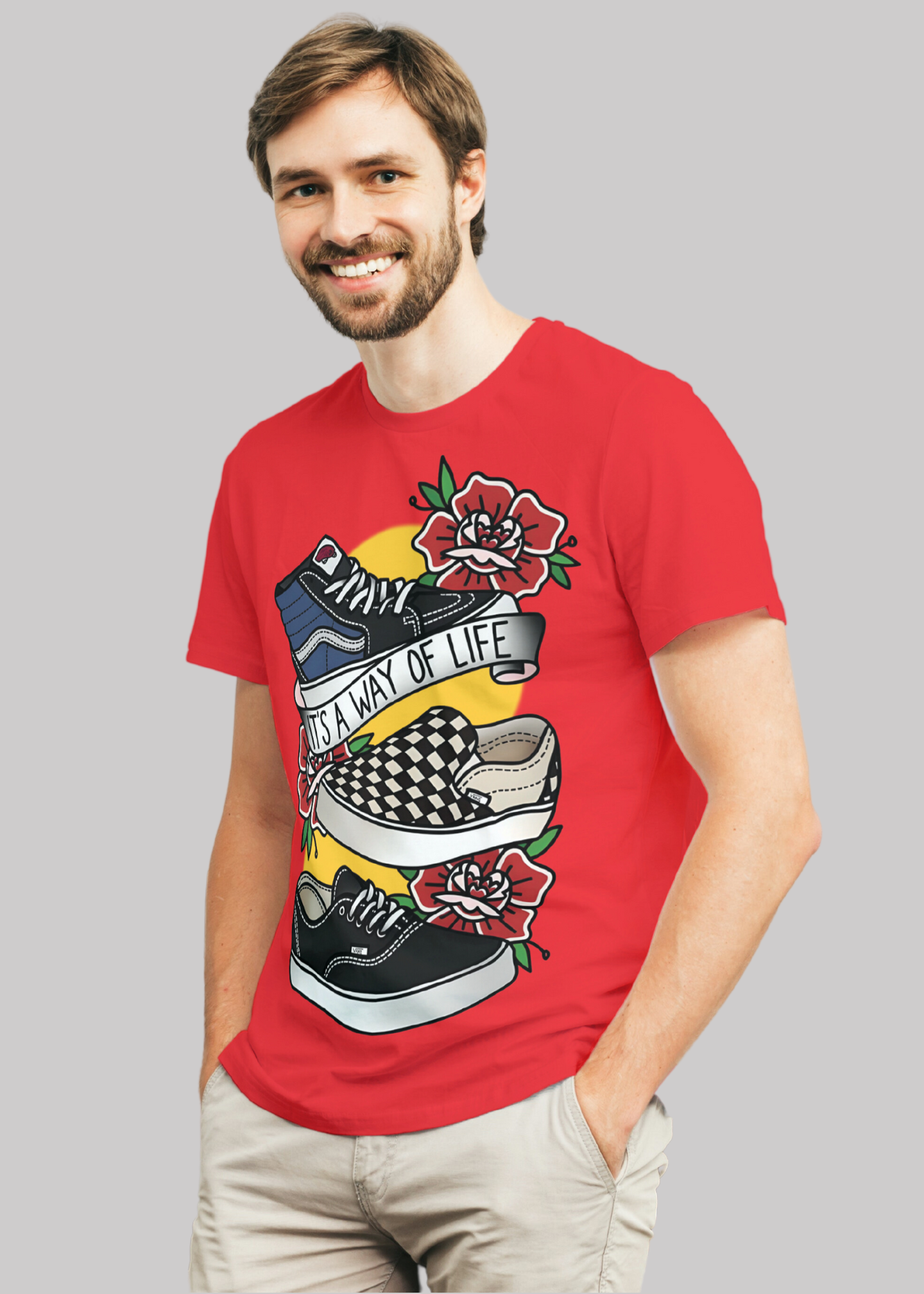 Its way of life Printed Half Sleeve Premium Cotton T-shirt For Men