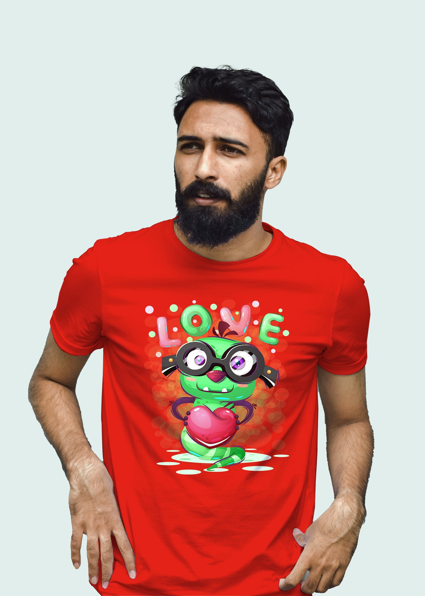 Love Printed Half Sleeve Premium Cotton T-shirt For Men
