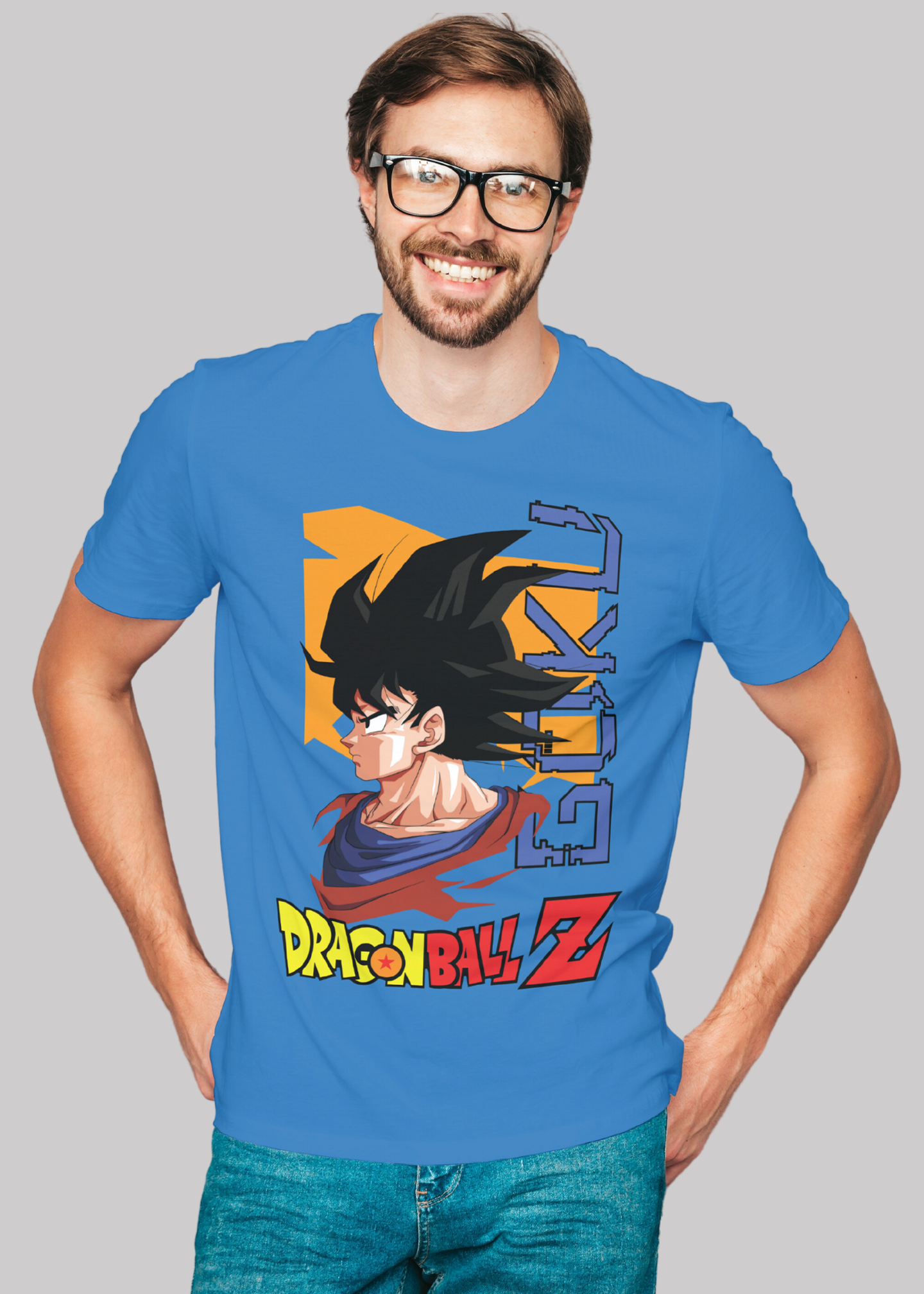 Goku Printed Half Sleeve Premium Cotton T-shirt For Men