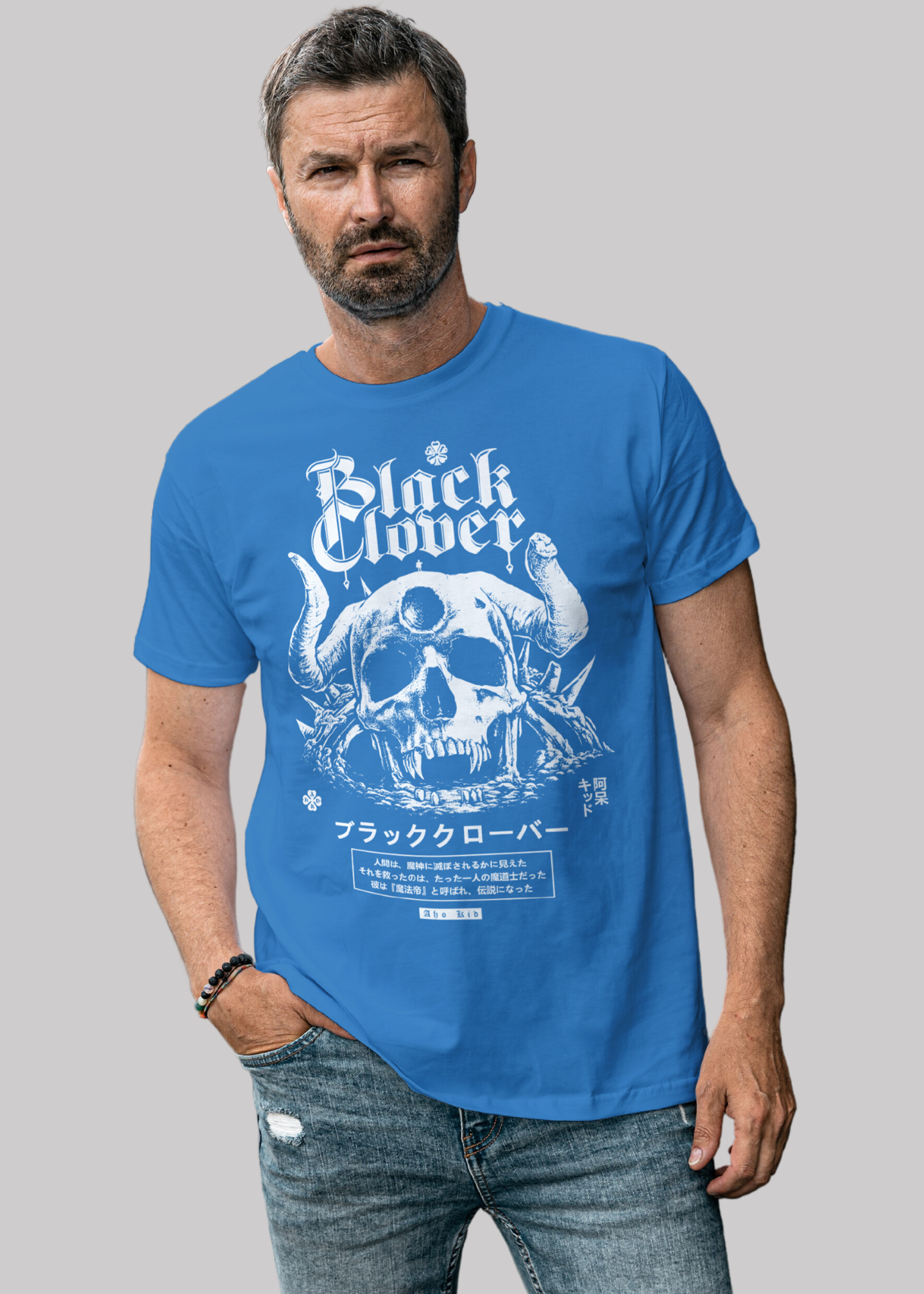 Black beard Printed Half Sleeve Premium Cotton T-shirt For Men