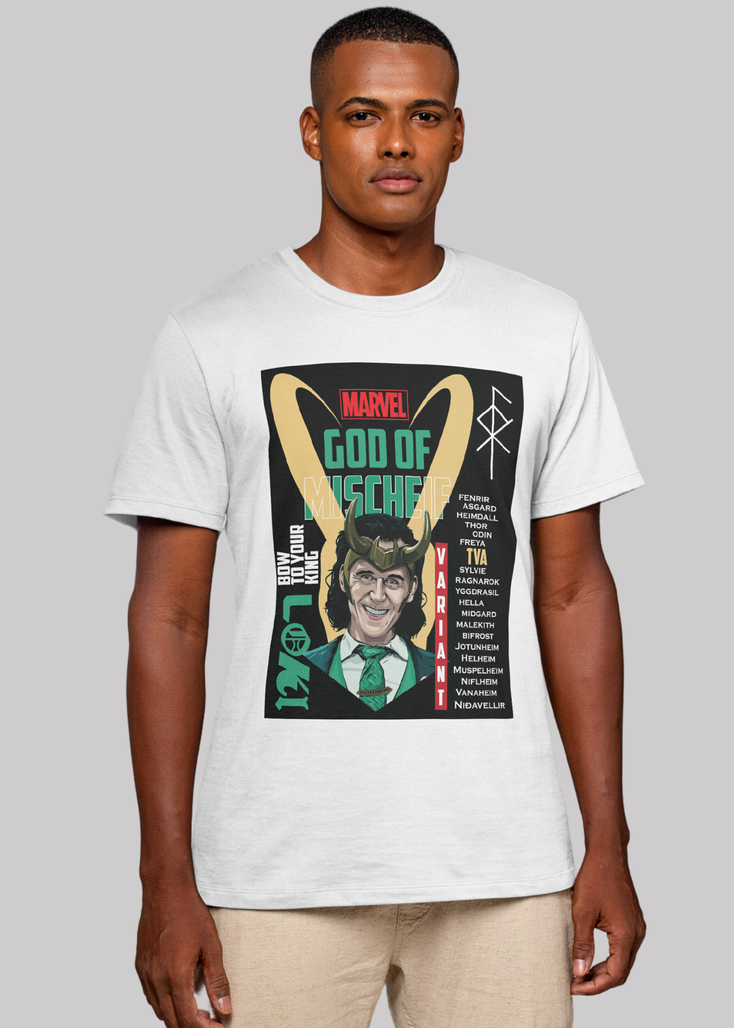 Loki Printed Half Sleeve Premium Cotton T-shirt For Men