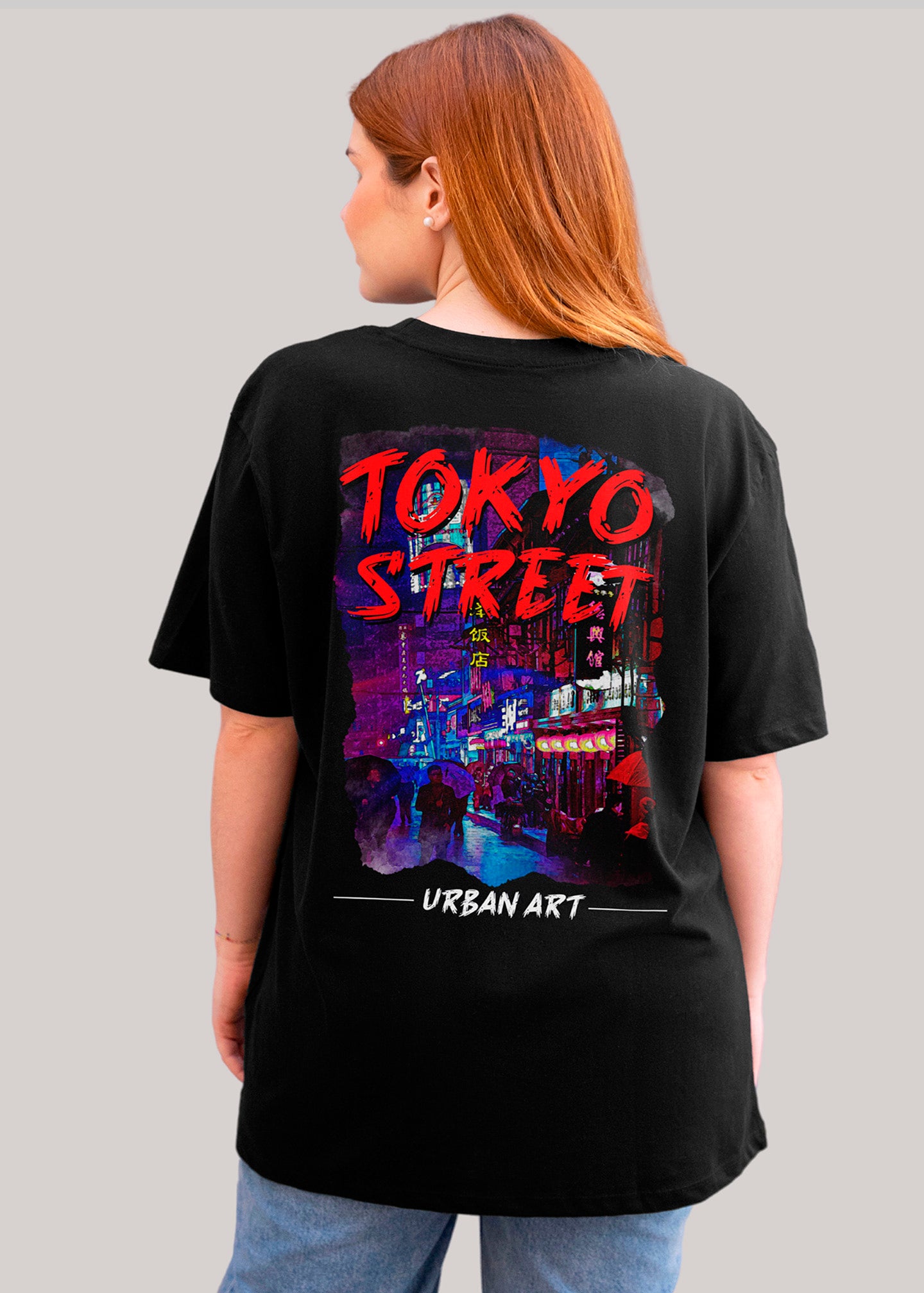 Tokyo Street Graphic Printed Oversized T-shirt