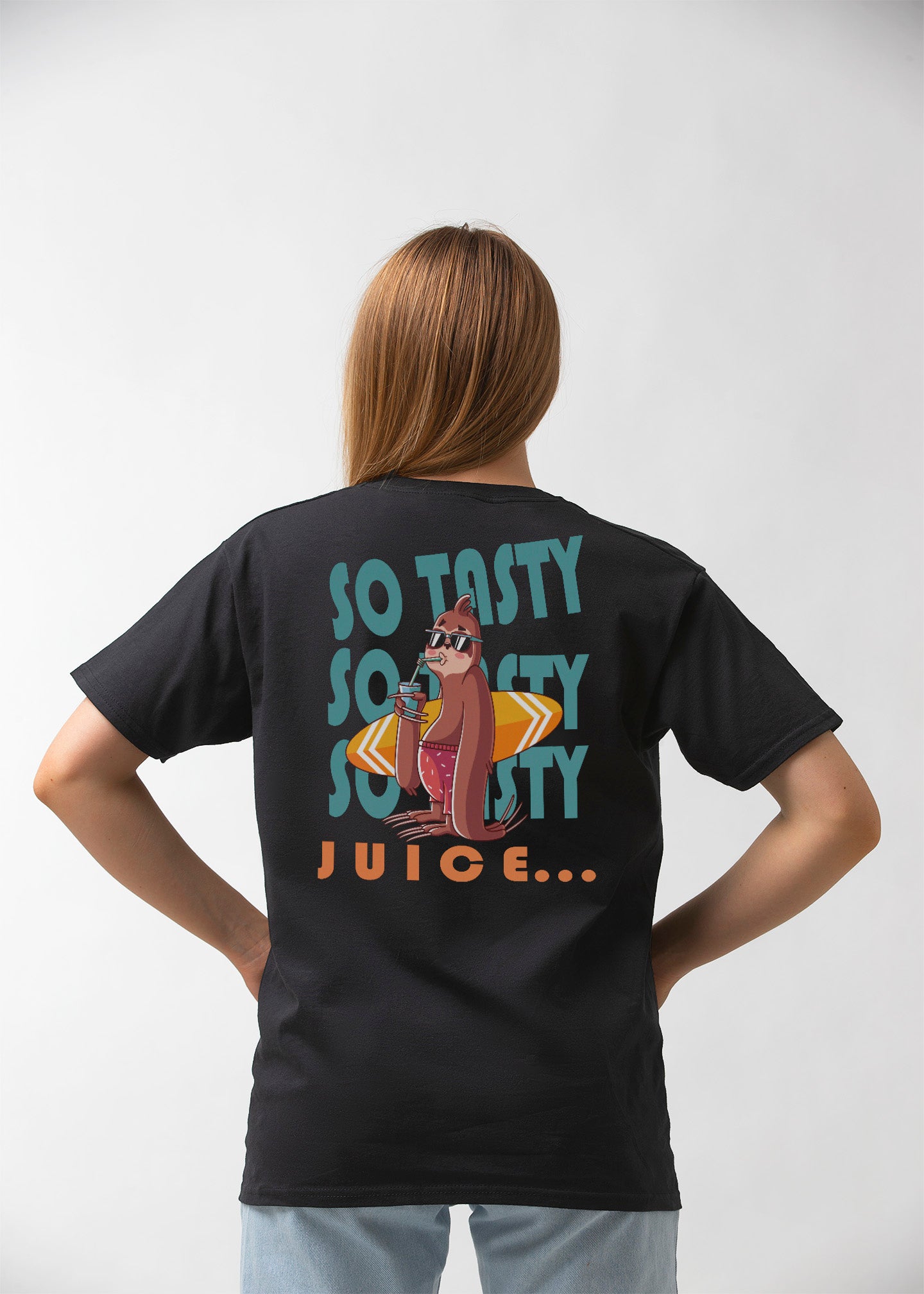 So testy Juice Graphic Printed Oversized T-shirt