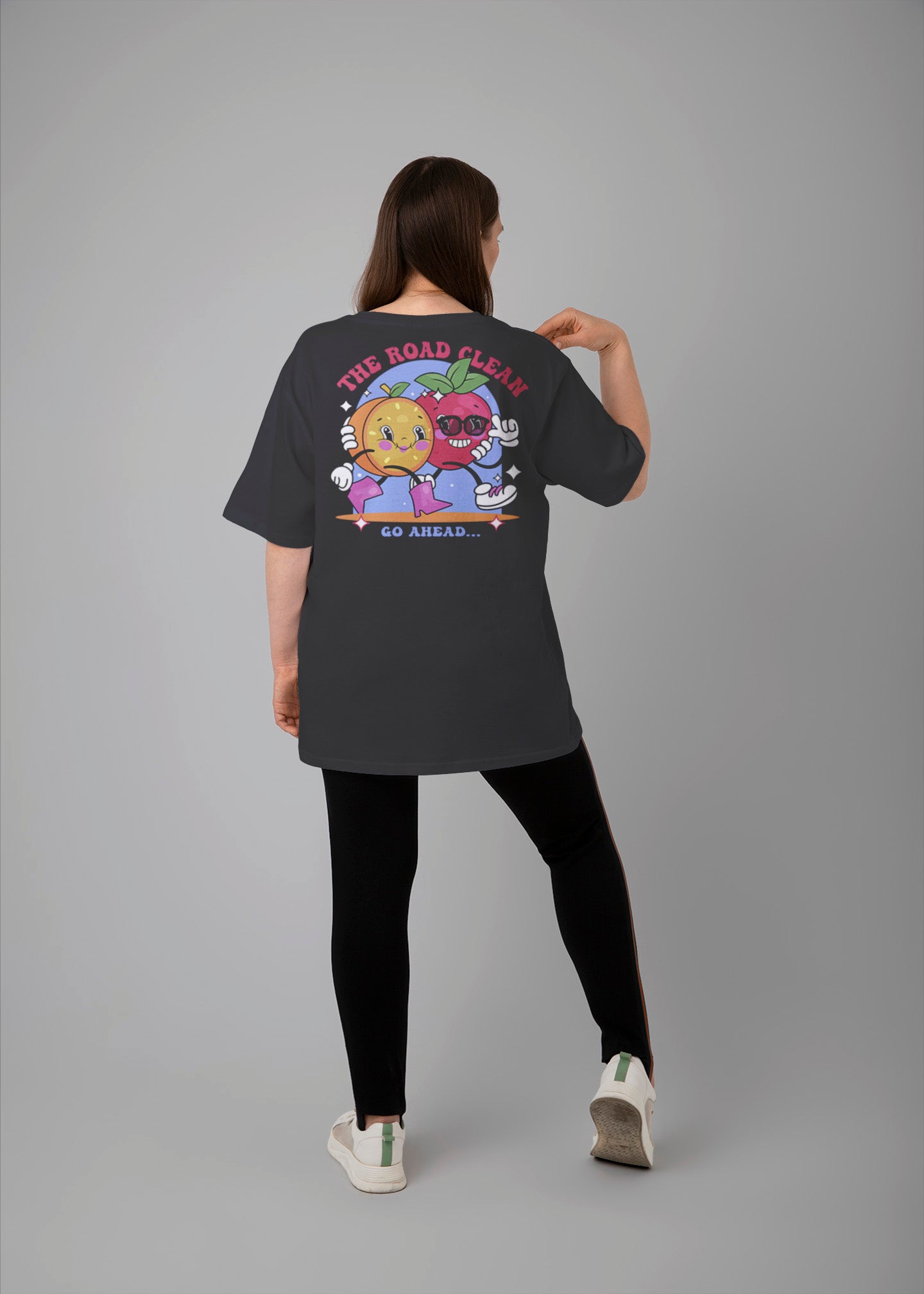 The Road is Clean Go Ahead Graphic Printed Oversized T-shirt