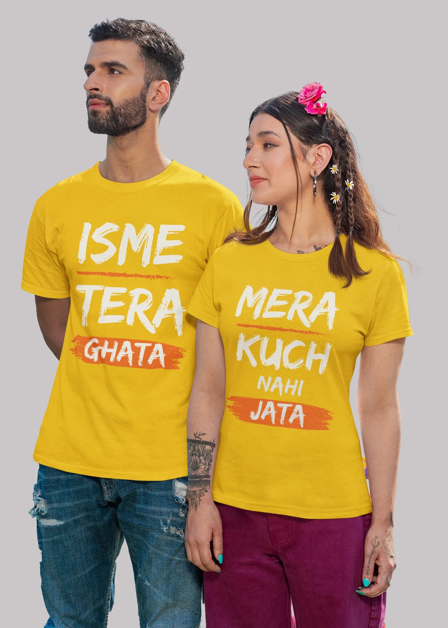 Tera Ghata Printed Couple T-shirt