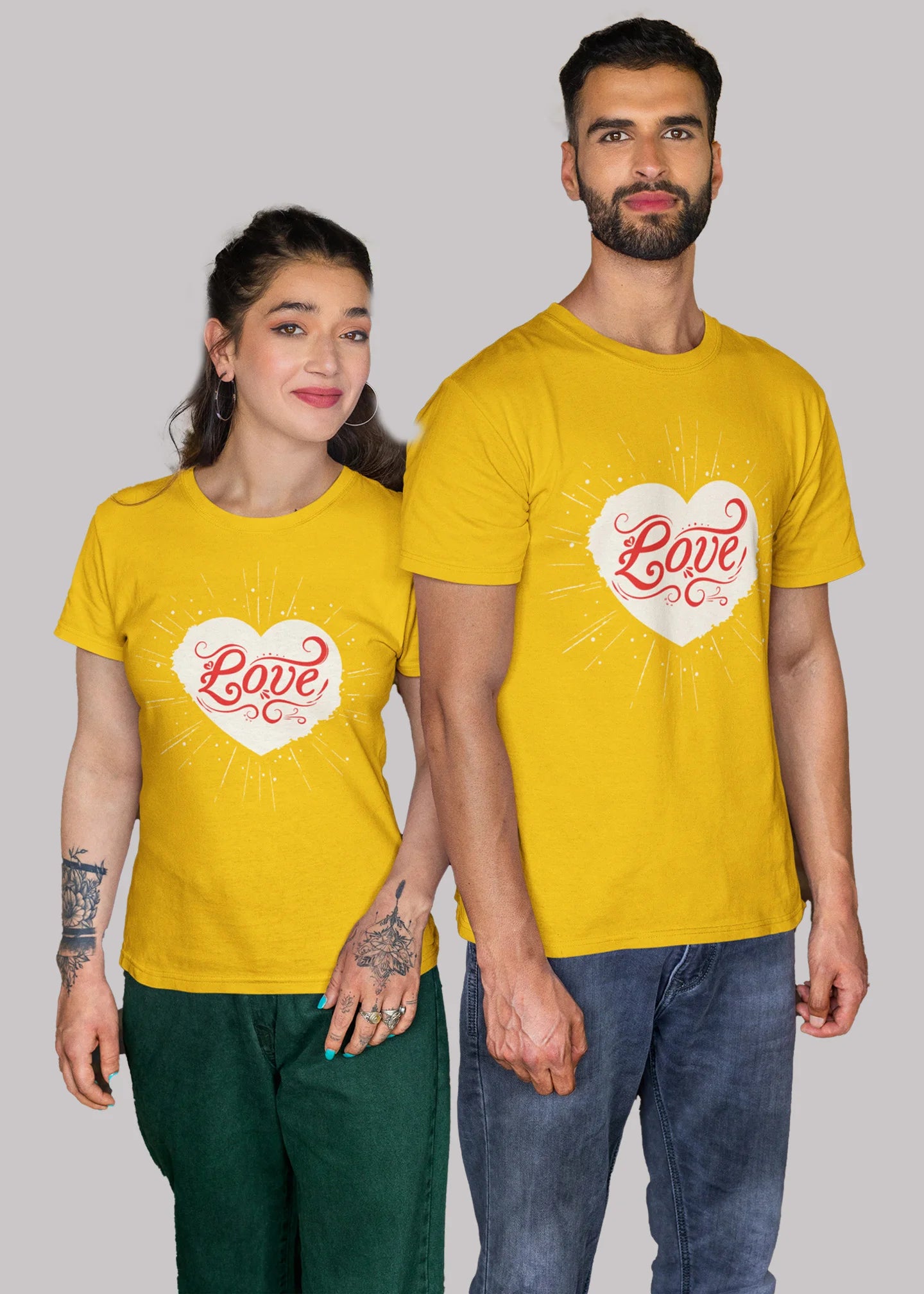 Love Printed Couple T-shirt