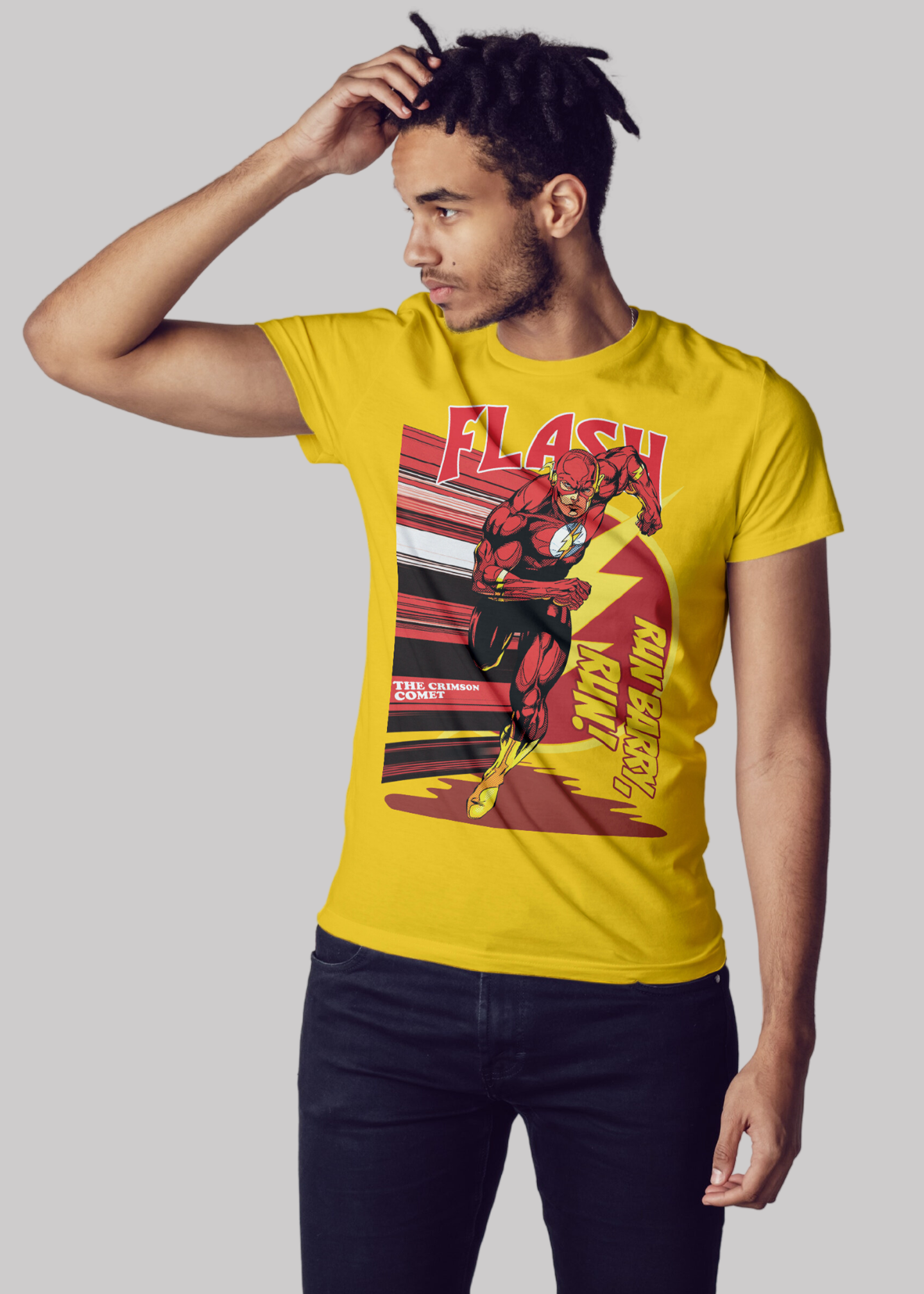 The flash Printed Half Sleeve Premium Cotton T-shirt For Men