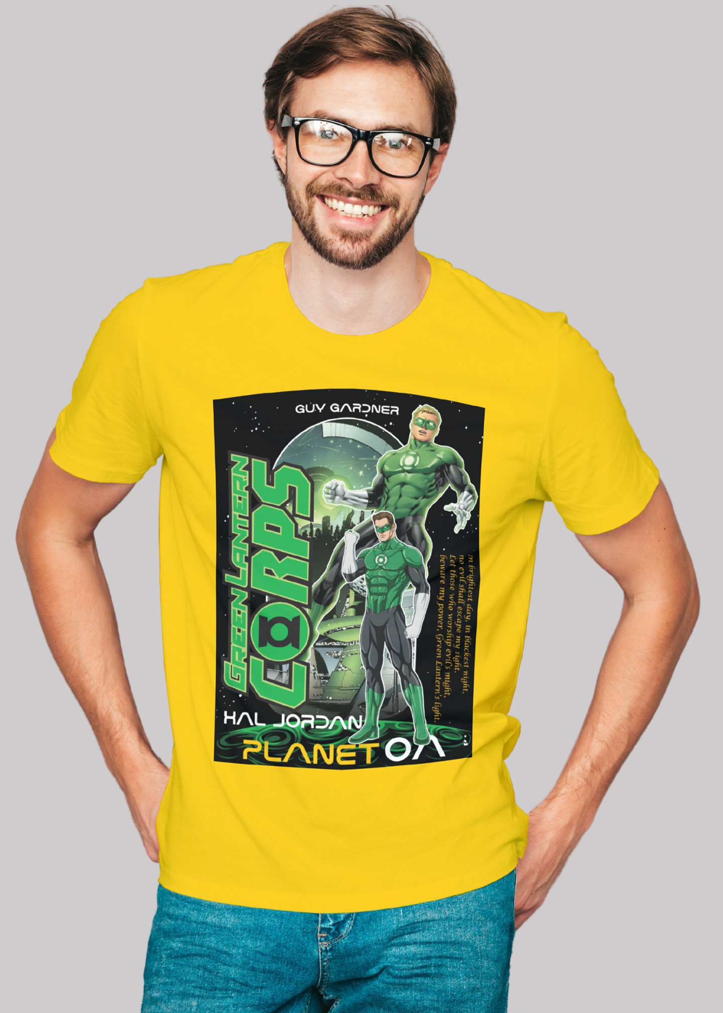 Green lantern Printed Half Sleeve Premium Cotton T-shirt For Men