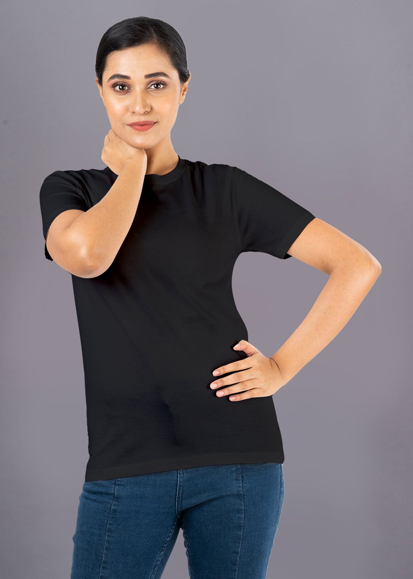 Solid Half Sleeve Premium Cotton Regular Fit T-Shirt For Women - Pack Of 3