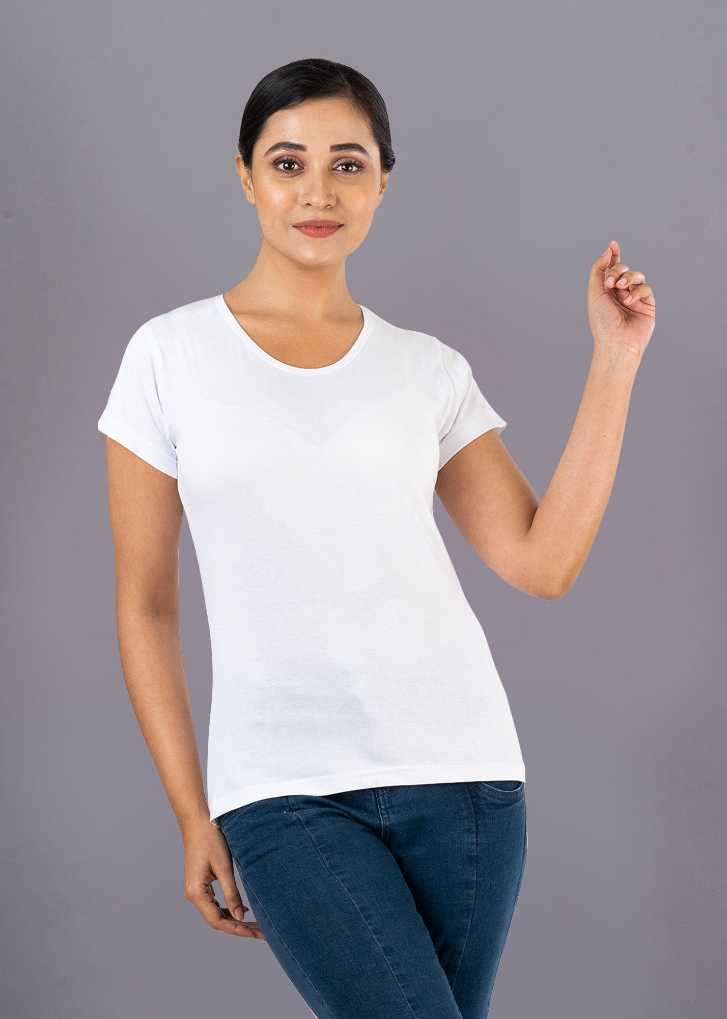 Solid Half Sleeve Premium Cotton Slim Fit T-Shirt For Women - Pack Of 4