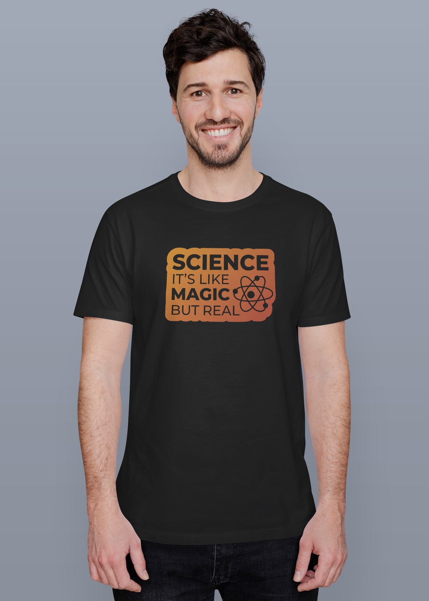 Science Magic Printed Half Sleeve Premium Cotton T-shirt For Men