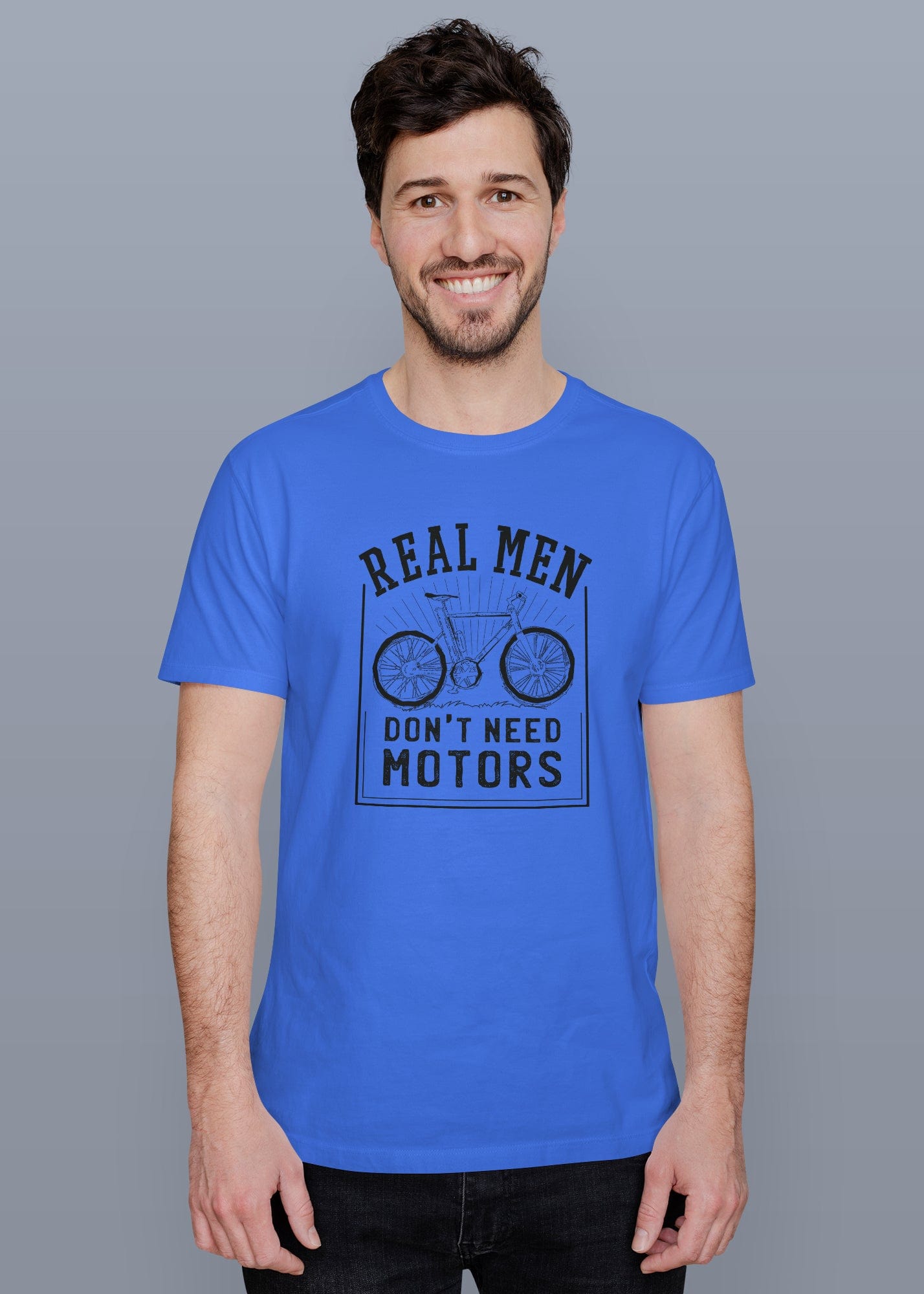 Real Men Printed Half Sleeve Premium Cotton T-shirt For Men