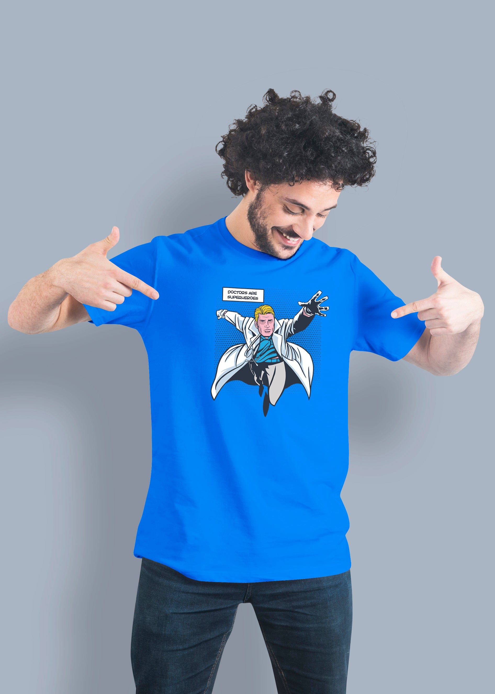 Doctor Superhero Printed Half Sleeve Premium Cotton T-shirt For Men